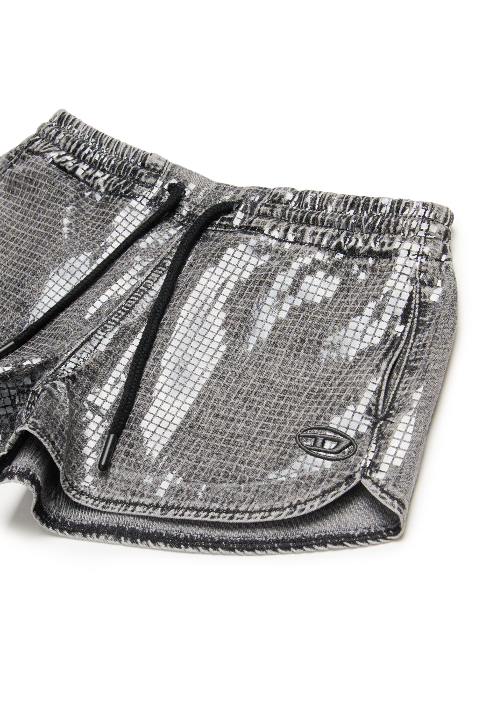 Diesel - PSUNNY, Short in denim effetto paillette Donna in Nero - 3