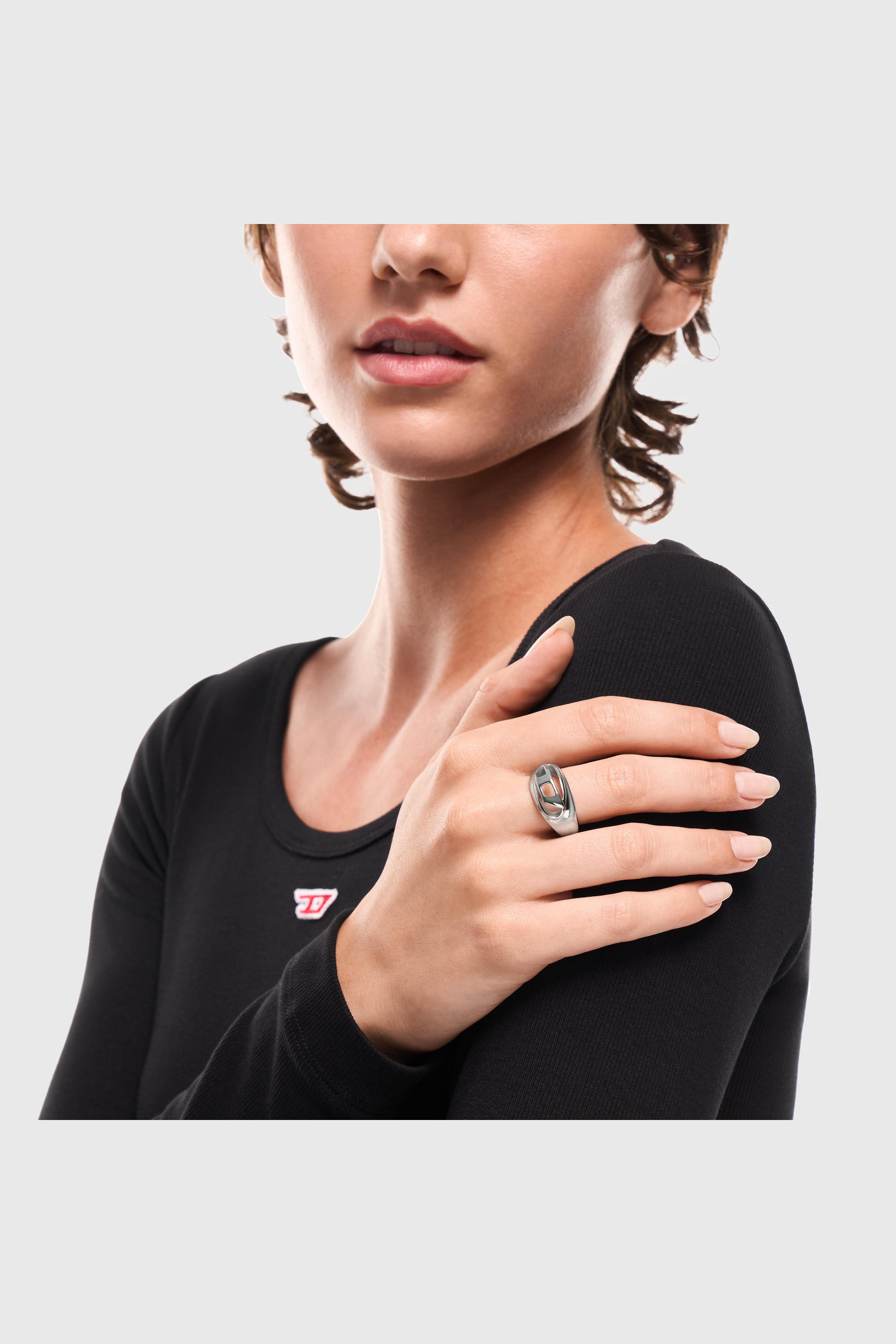 Diesel - DX1715040, Anello a fascia in acciaio inox Unisex in Argento - 4