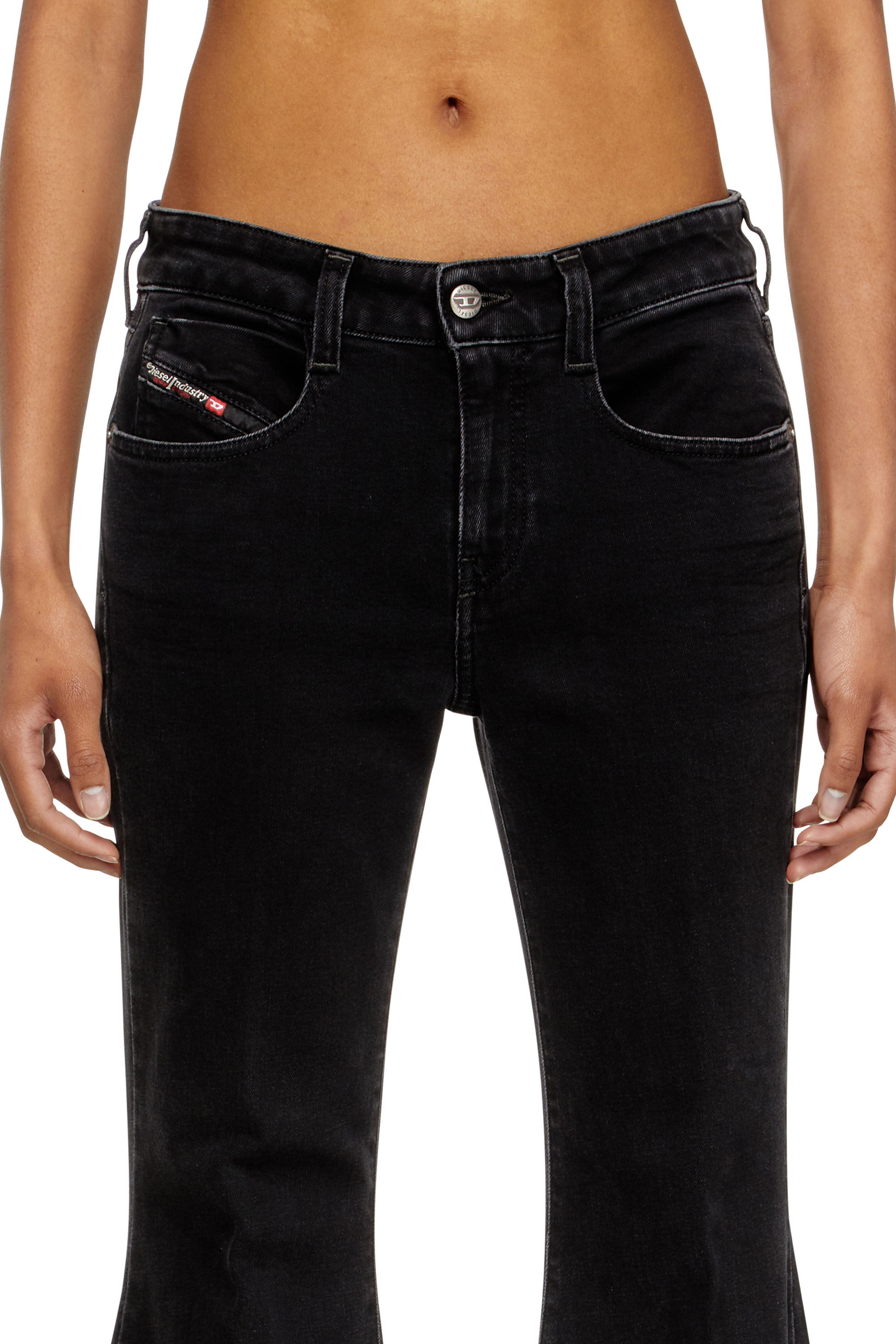 Diesel - Flare Jeans 1970 D-Bleess 09M69 Donna, Nero/Grigio scuro - Image 5