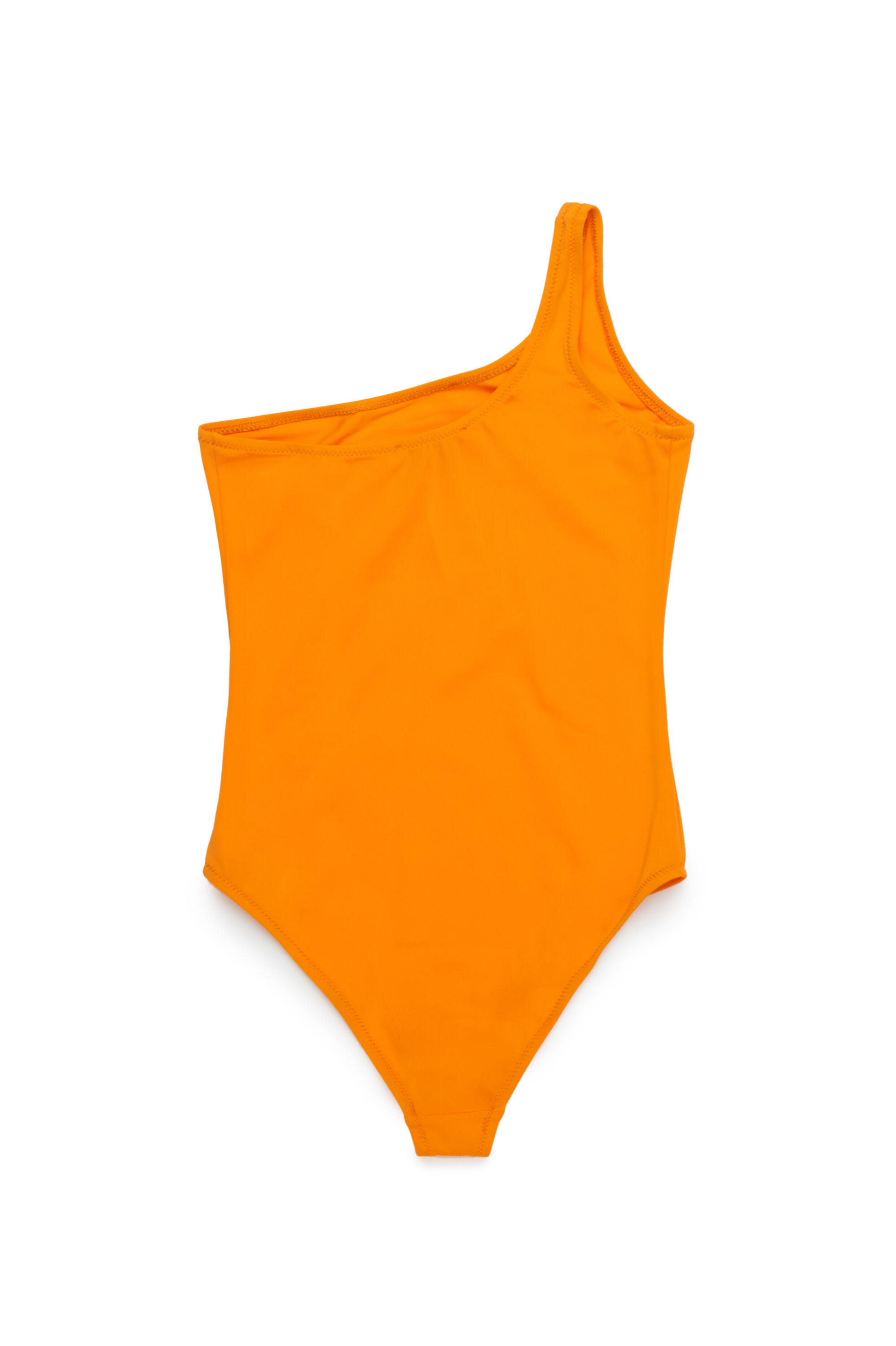 Diesel - MUNNYX, Maillot de bain à une épaule avec logo Oval D Femme in Orange - 2