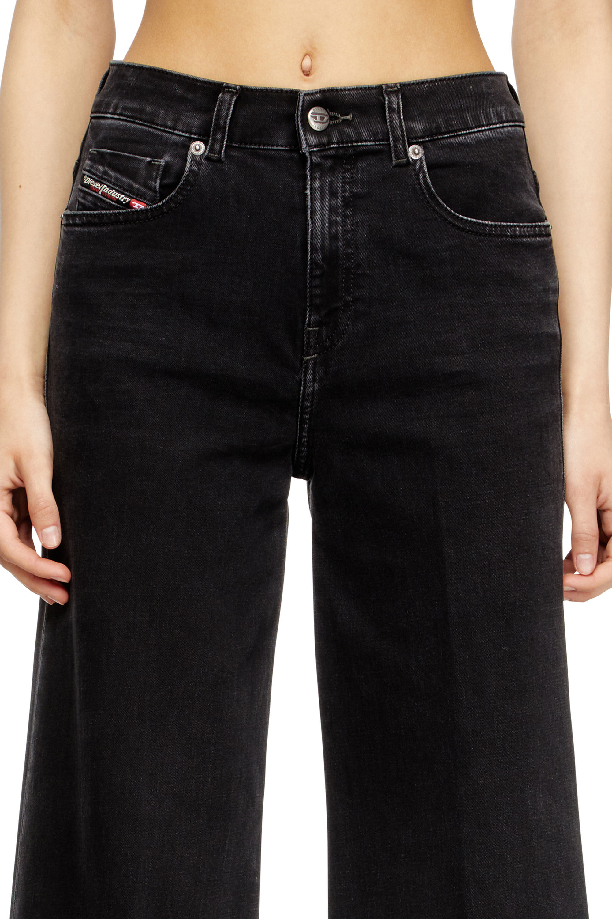 Diesel - Flare Jeans 1978 D-Akemi 09M69 Femme, Noir/Gris foncé - Image 5