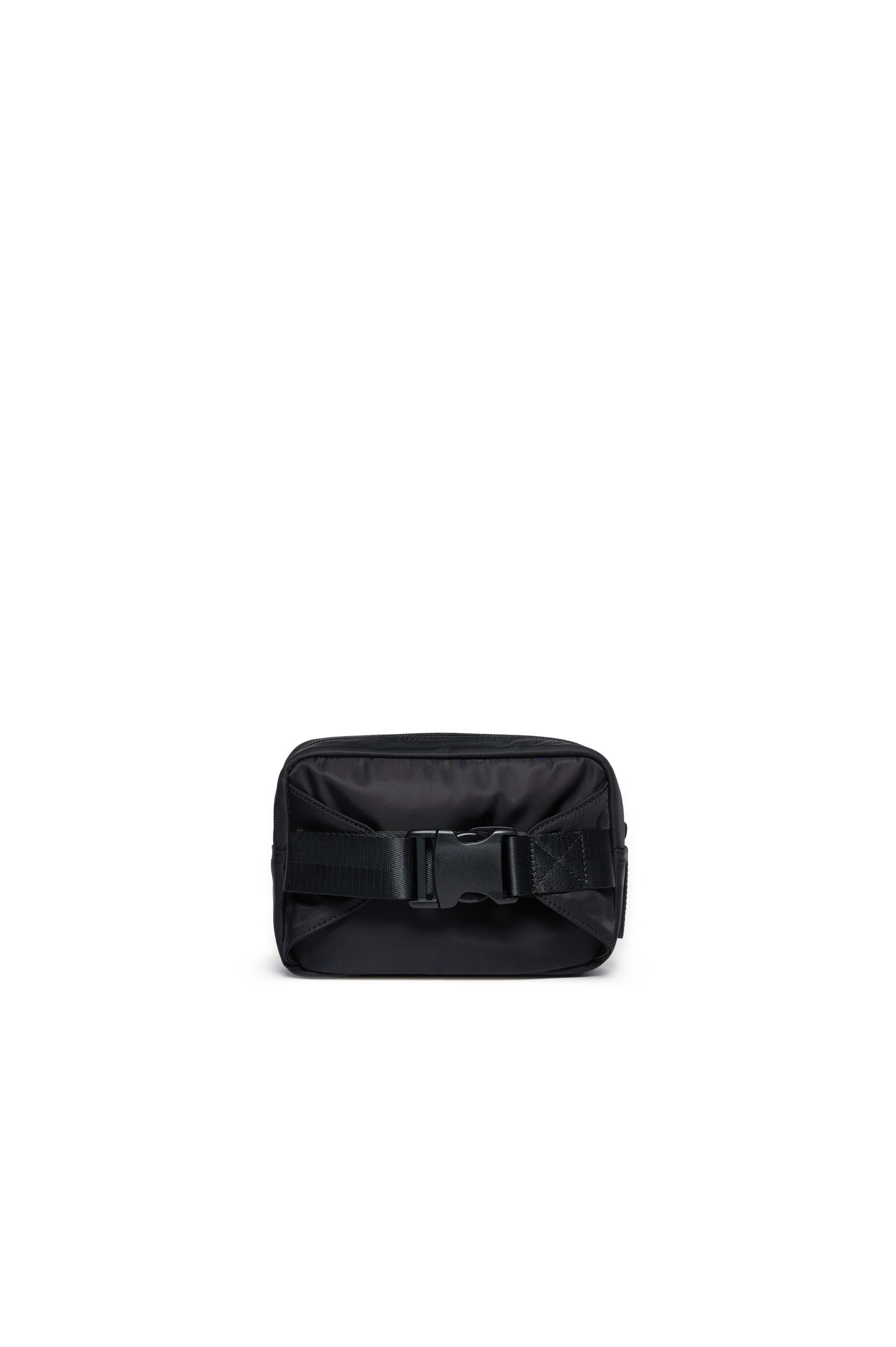 Diesel - WDEMBOSSED, Unisex Nylon belt bag with embossed logo in Black - Image 3