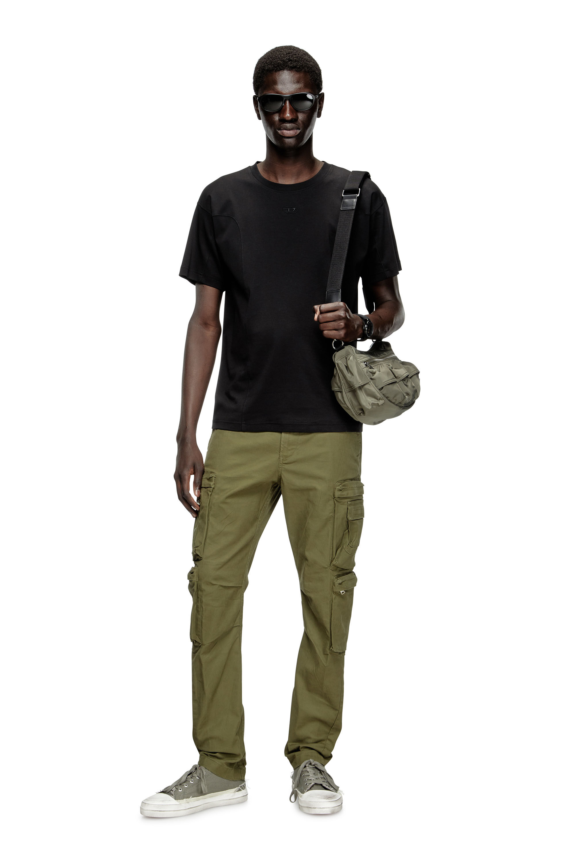 Diesel - T-NORM-INT, Herren Kurzarm-T-Shirt mit Einsätzen in null - 1