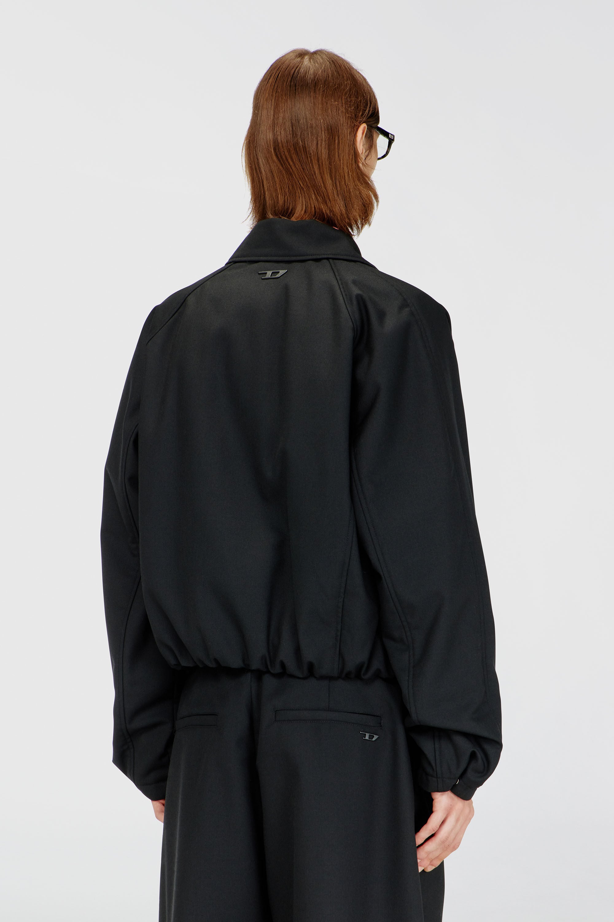 Diesel - J-ATTOR-COOL, Blouson fronc&eacute; en m&eacute;lange de laine Homme in Noir - 4