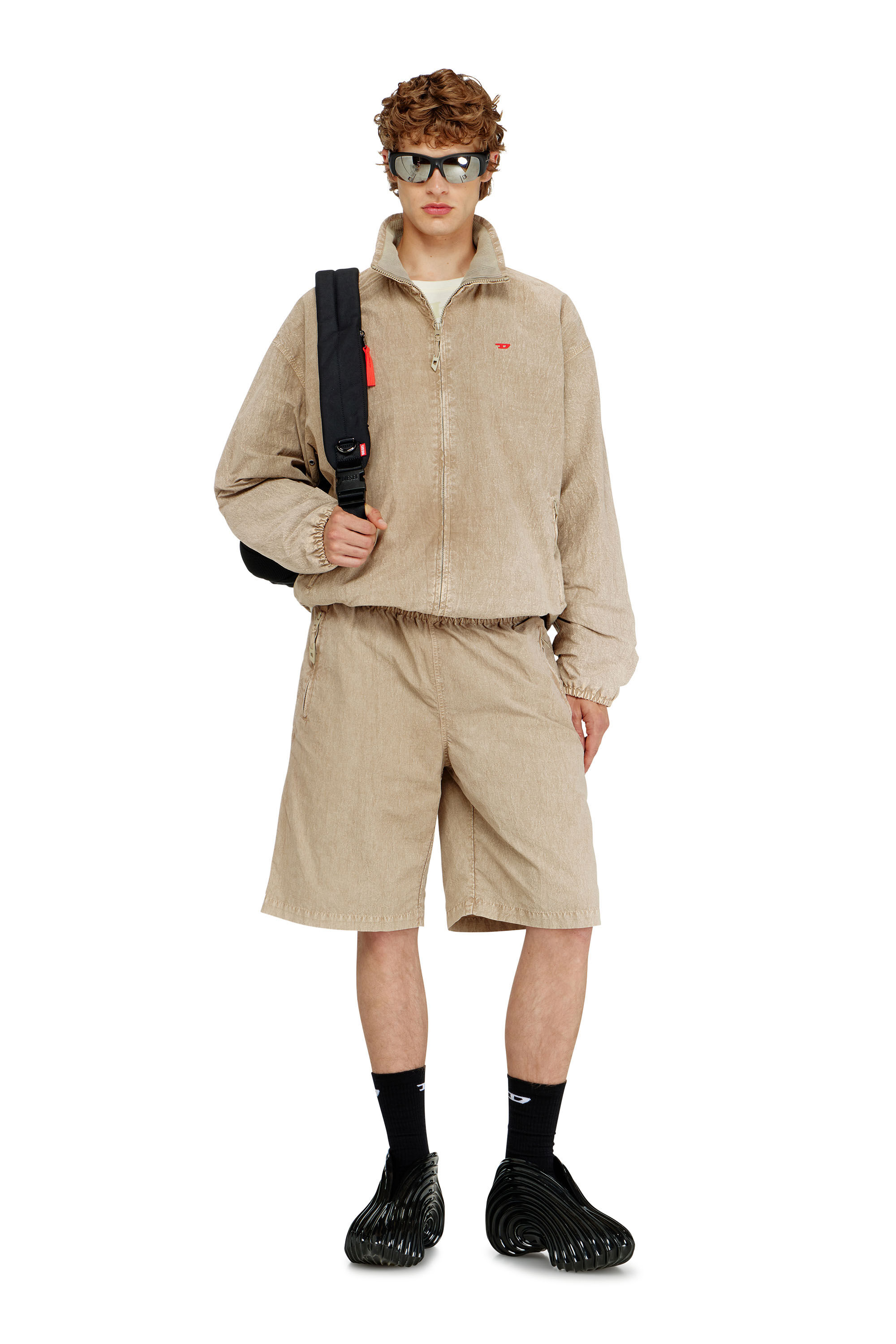 Diesel - J-CORSE-PLBH, Herren Jacke aus taslan mit spezieller Beschichtung in Beige - 1