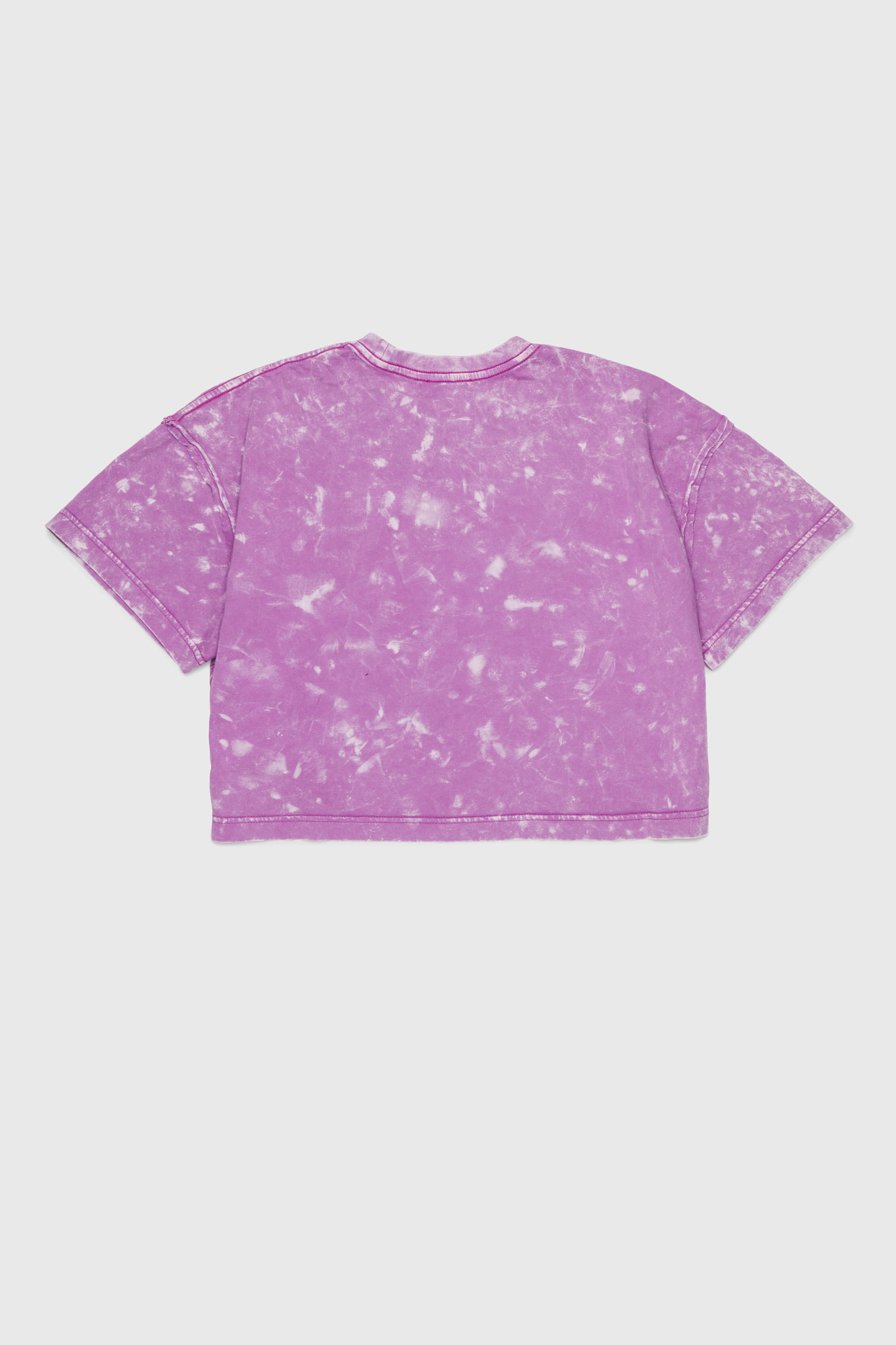 Diesel - TLOXY, T-shirt cropped con effetto tie-dye Donna in Viola - 2
