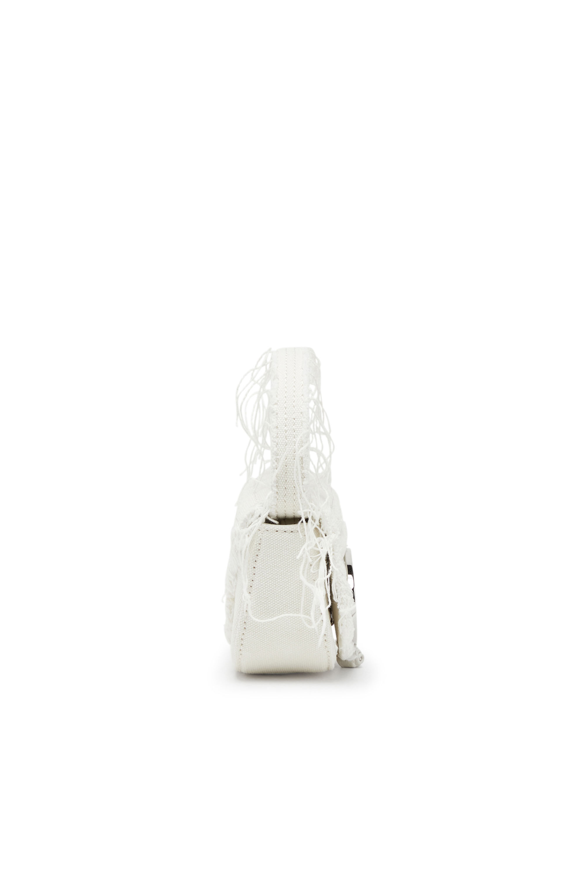 Diesel - 1DR XS, Donna 1DR XS-Iconica mini bag in tela e pelle in Bianco - Image 4