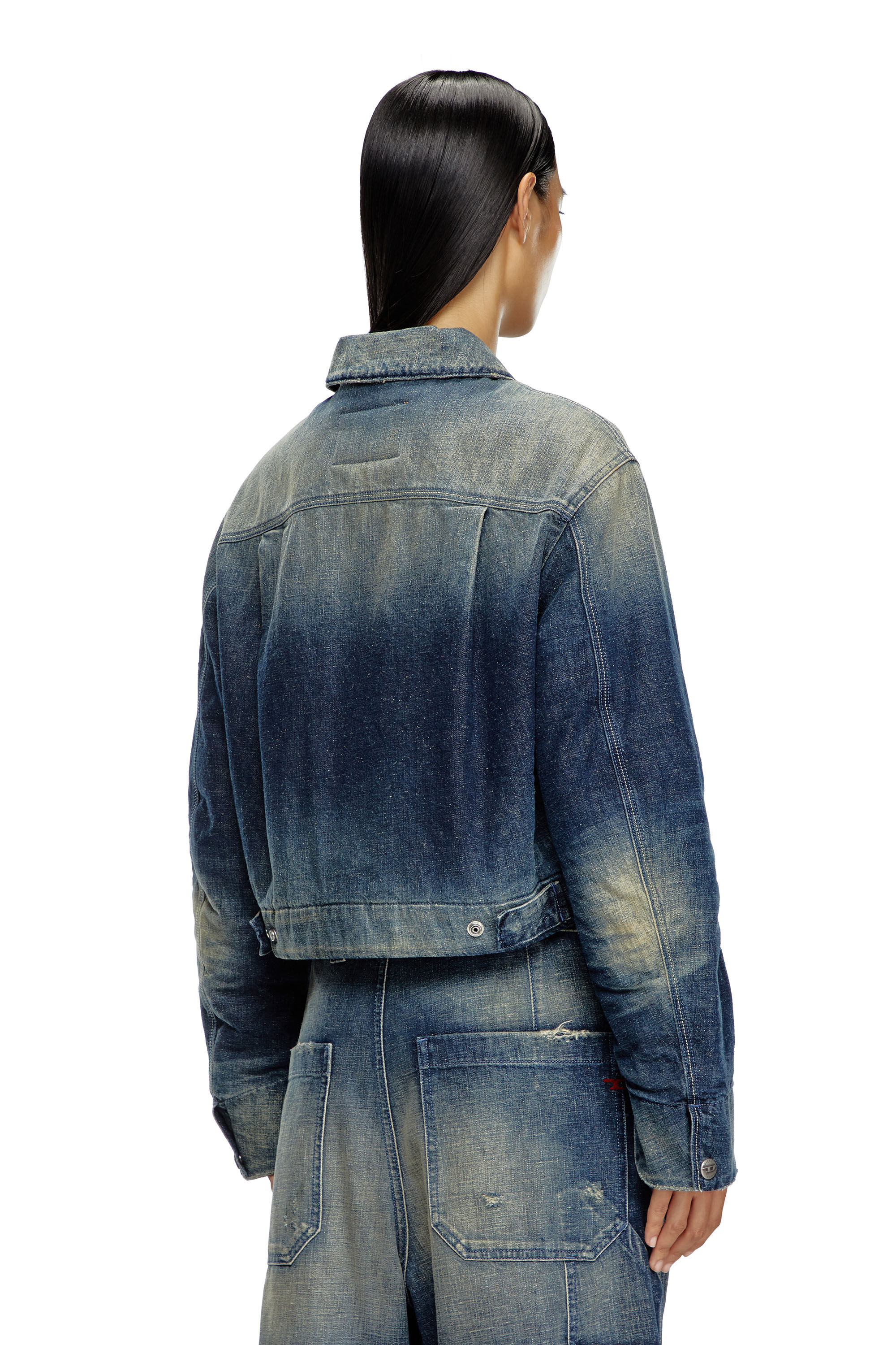 Diesel - DE-NOVA, Donna Padded jacket in utility-style denim in Blu - Image 4