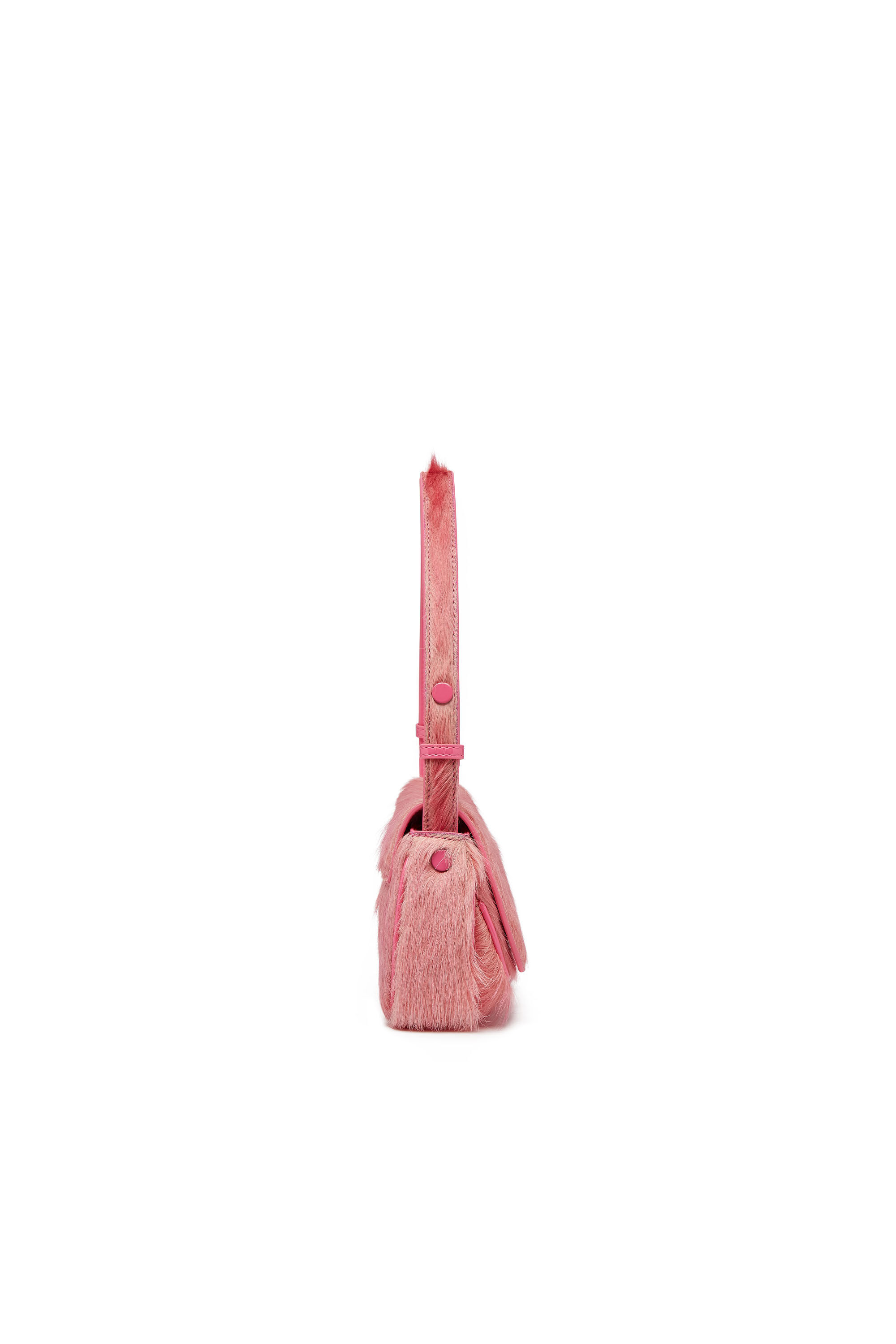 Diesel - PLAY CLUTCH, Damen Clutch aus farbigem, haarigem Leder in Rosa - 4