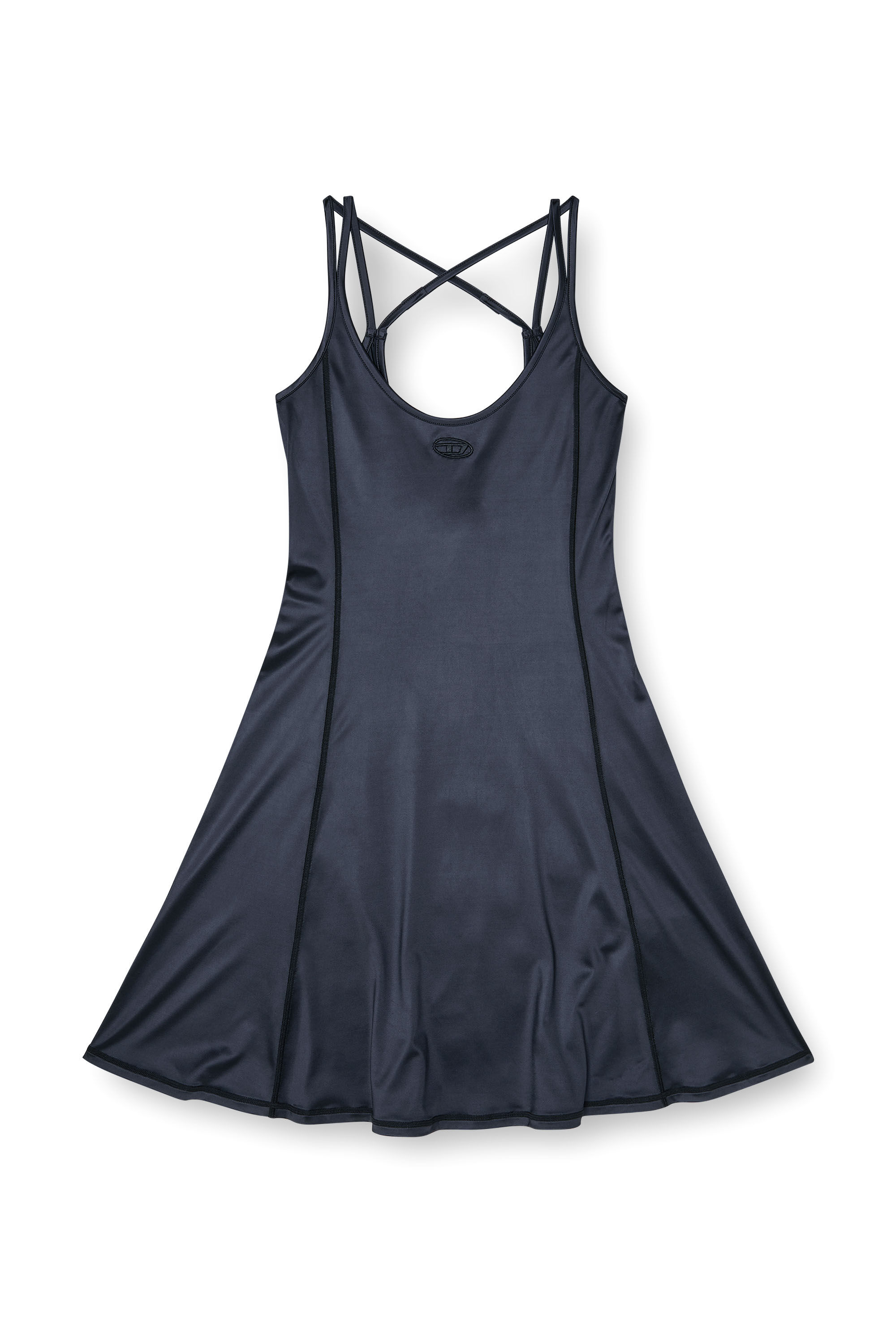 Diesel - D-IMMY, Damen Flie&szlig;endes Minikleid mit doppelten Tr&auml;gern in Schwarz - 2