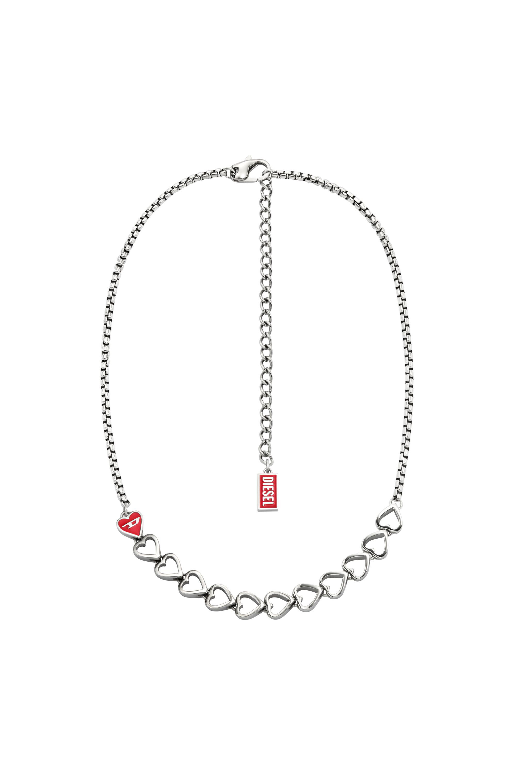 Diesel - DX166640 JEWELLERY, Collana con catena in acciaio inox Unisex in Argento - 1
