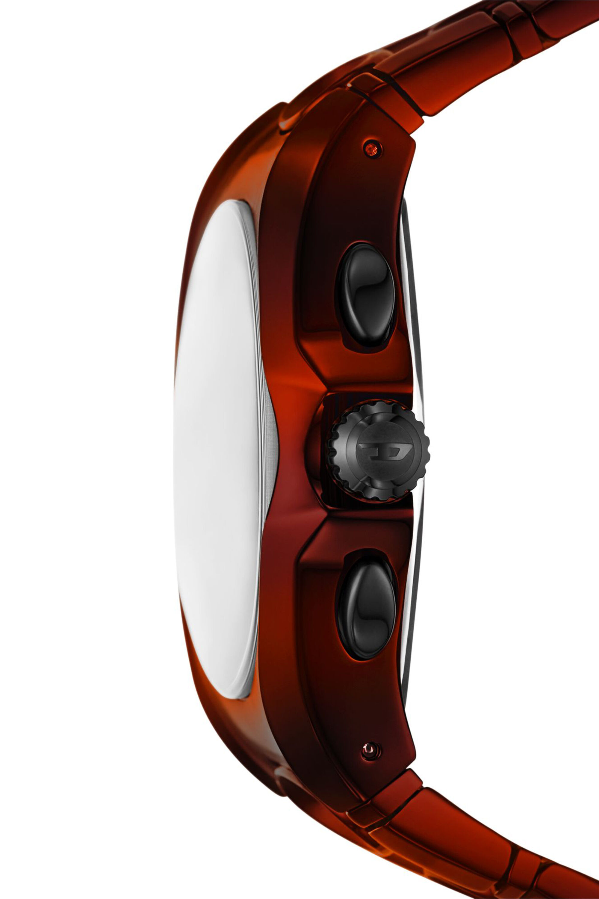 Diesel - DZ4693 WATCH, Herren D-Curve Armbanduhr Rote Edelstahluhr in Rot - 3