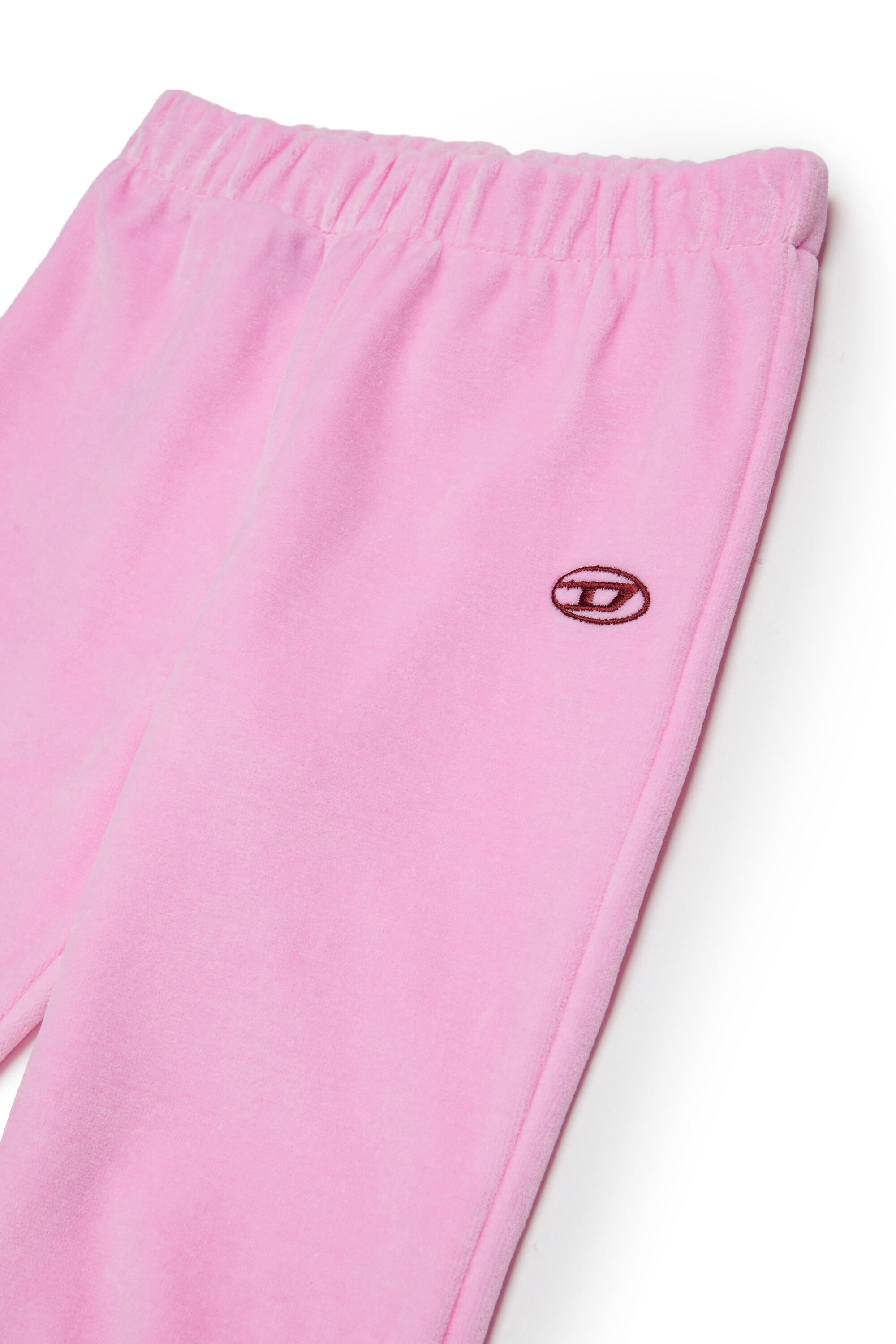 Diesel - PHENIB, Pantalon de surv&ecirc;tement en velours avec broderie Oval D Homme in Rose - 3