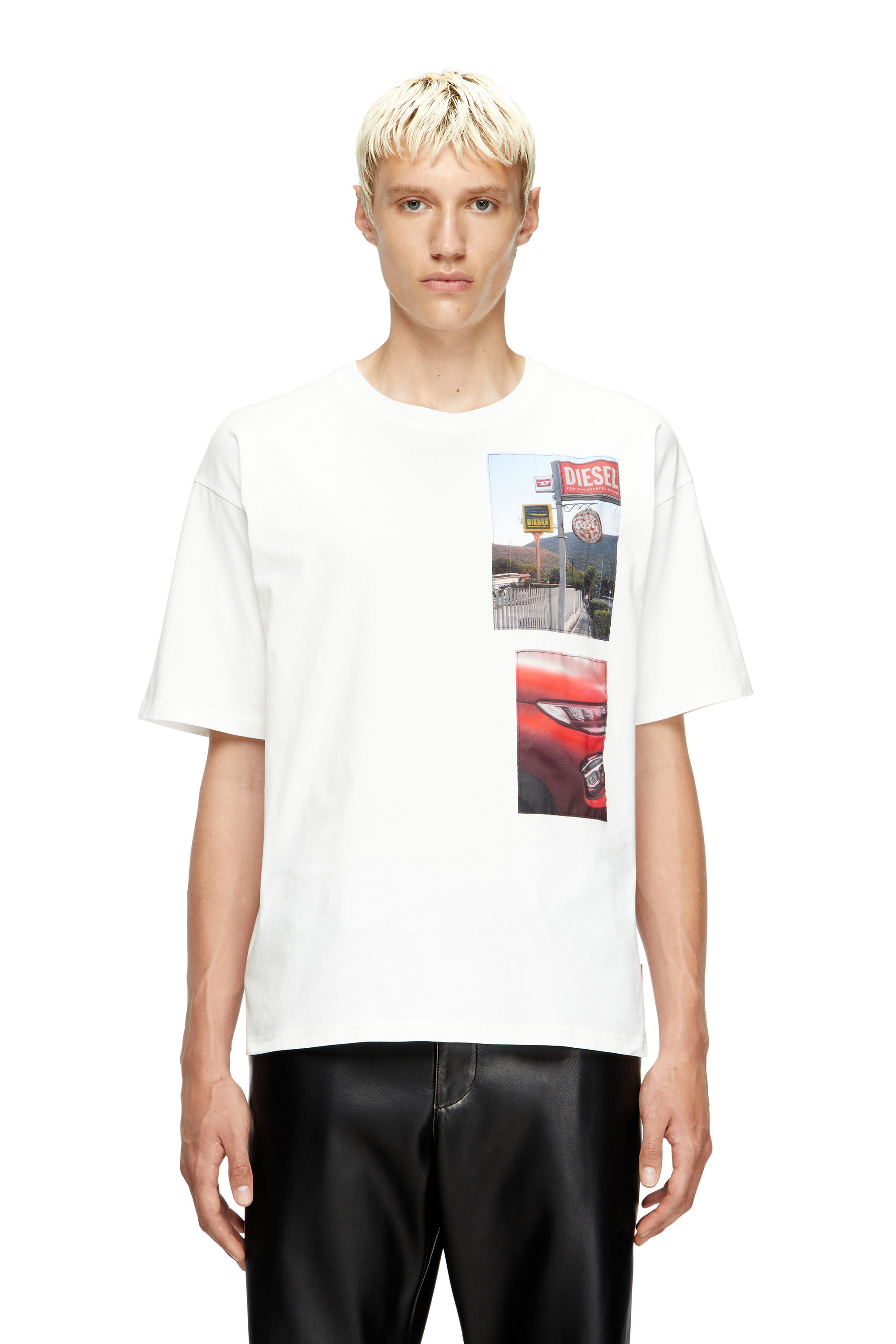 Diesel - T-BOXT-T3, T-shirt con patch fotografiche Uomo in Bianco - 3