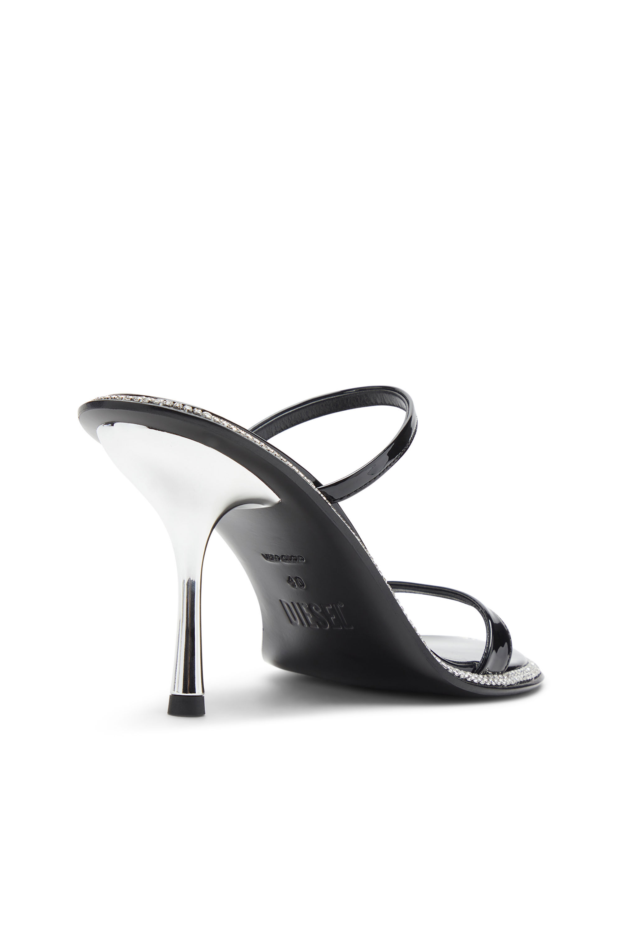 Diesel - D-HAVANNA SDL, D-Havanna-Mule in vernice con cristalli Donna in Nero - 4