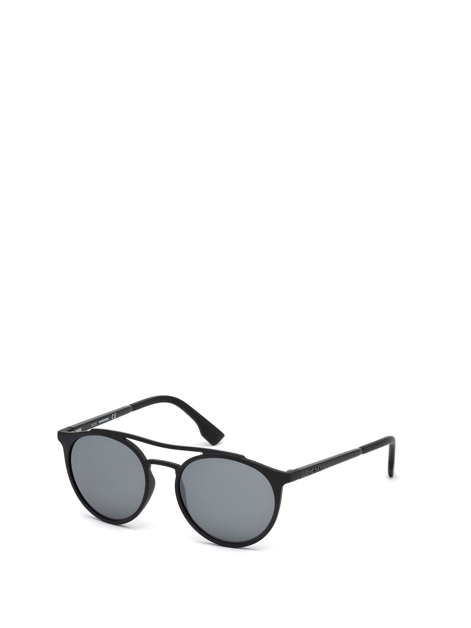 Diesel - DM0195, Unisex Leichte Sonnenbrille mit doppeltem Steg in Opakes Schwarz - 5