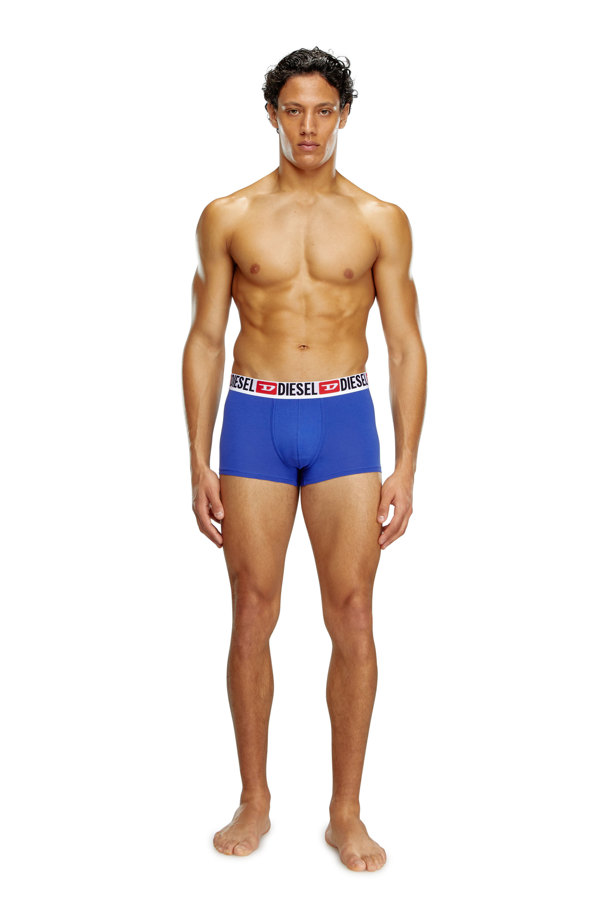 Diesel - UMBX-DAMIENTHREEPACK, Man Three-pack of all-over logo waist boxers in Multicolor - Image 1