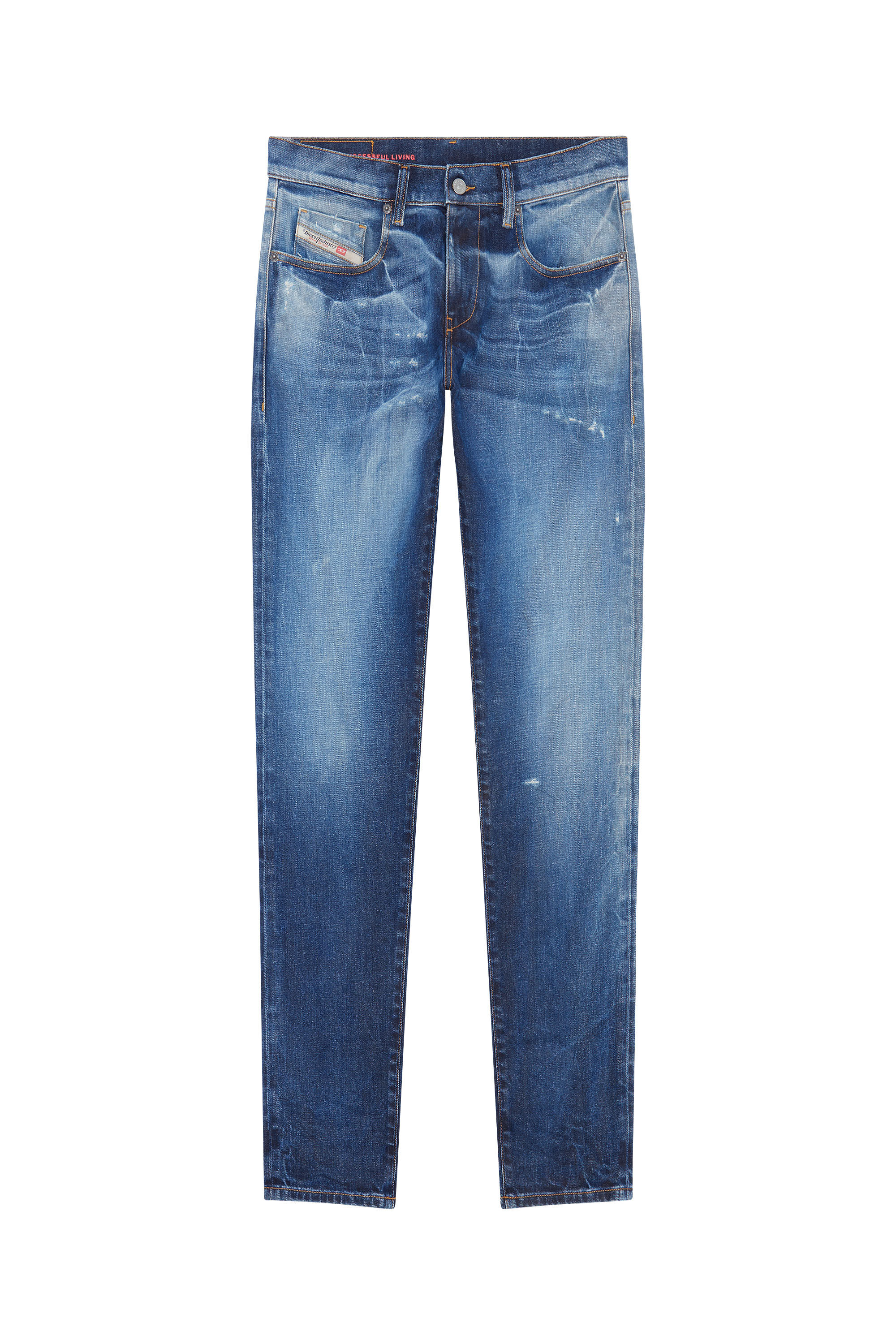 Diesel - 2019 D-STRUKT 09E14 Slim Jeans, Blu medio - Image 2