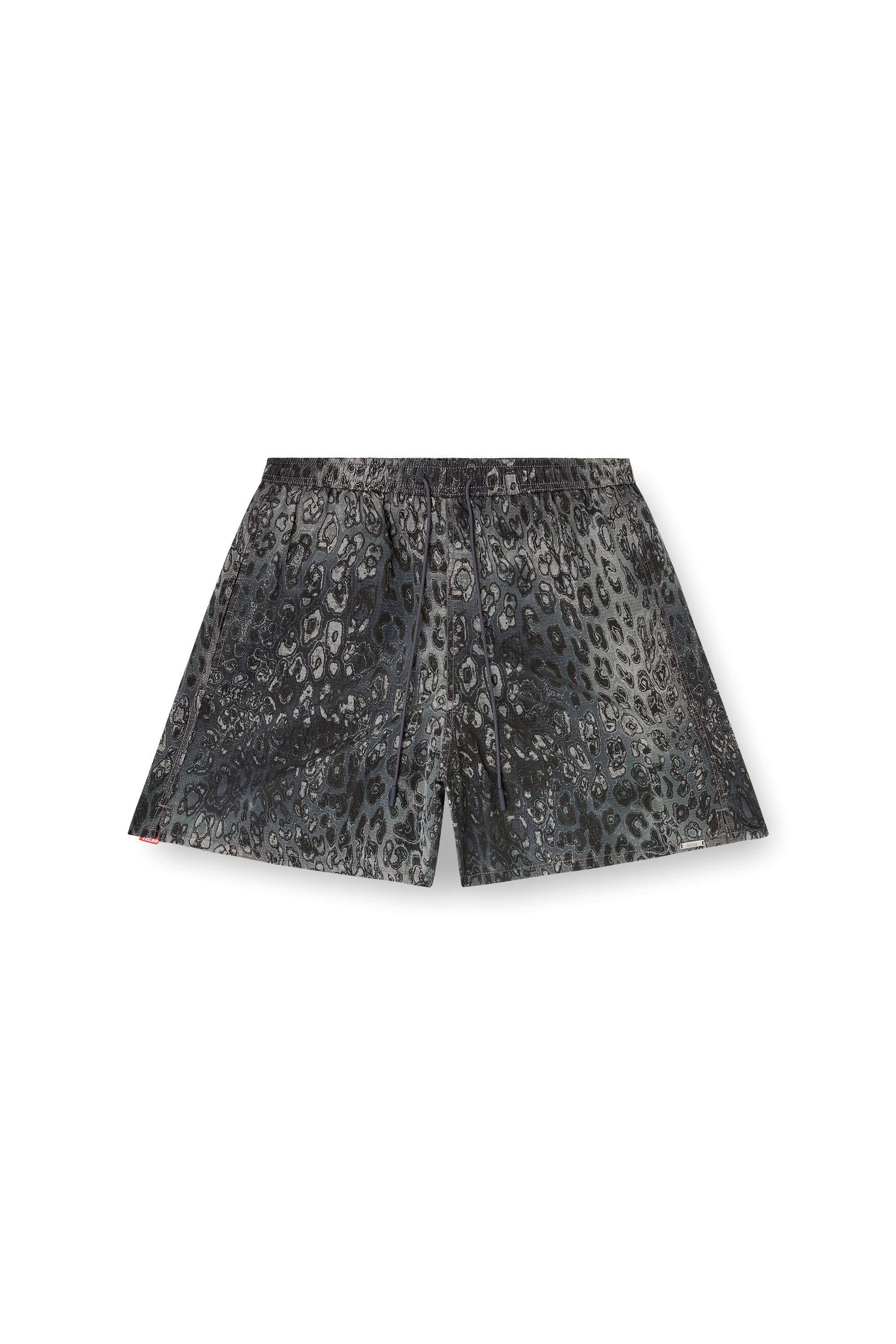 Diesel - SOCCER-41-UTLT, Herren Badeshorts mit Animal-Print in Grau - 4