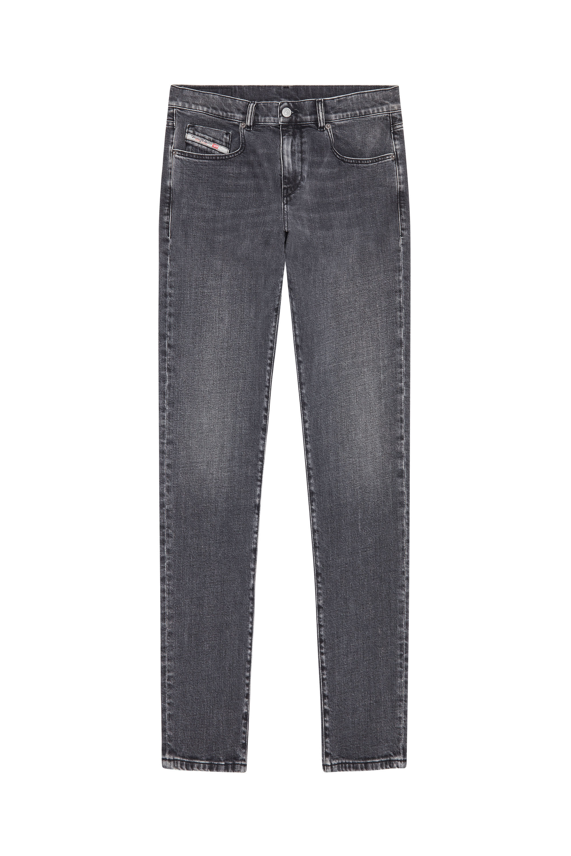 Diesel - Slim Jeans 2019 D-Strukt 09C47, Nero/Grigio scuro - Image 2