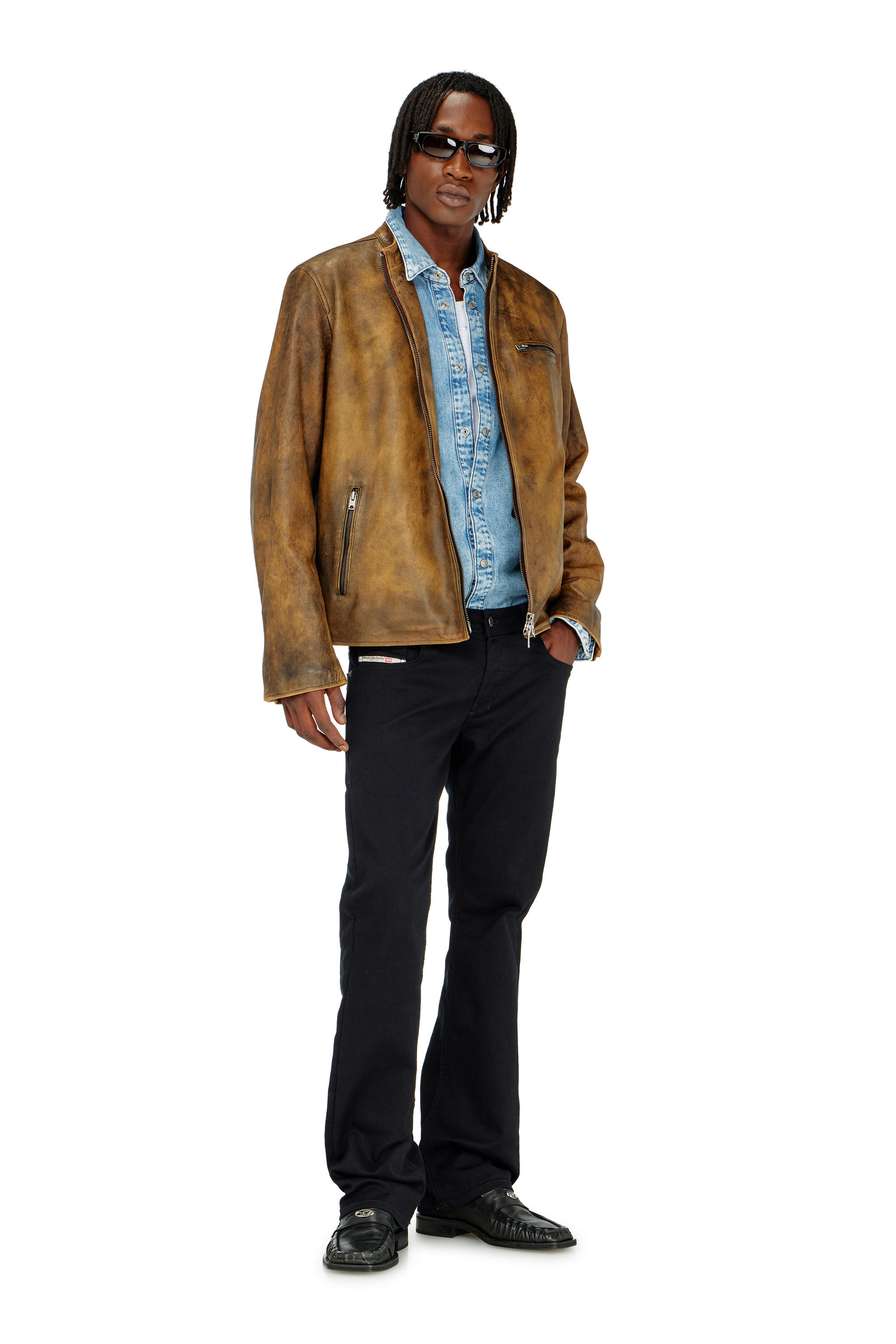 Diesel - Bootcut Jeans 2007 Zatiny 0688H Uomo, Nero/Grigio scuro - Image 1