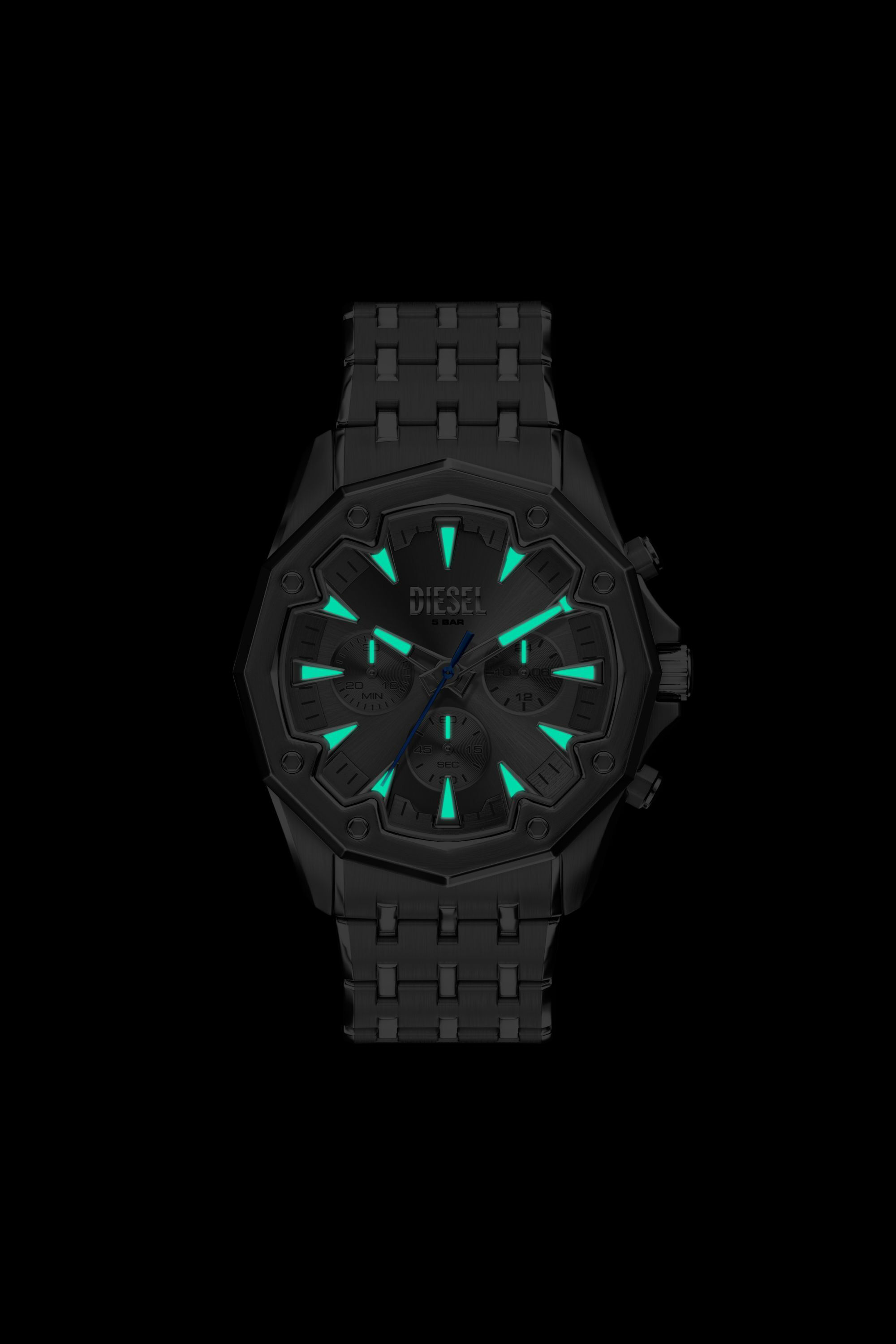 Diesel - DZ4708 WATCH, Montre Stinger en acier inoxydable gunmetal Homme in Gris - 6