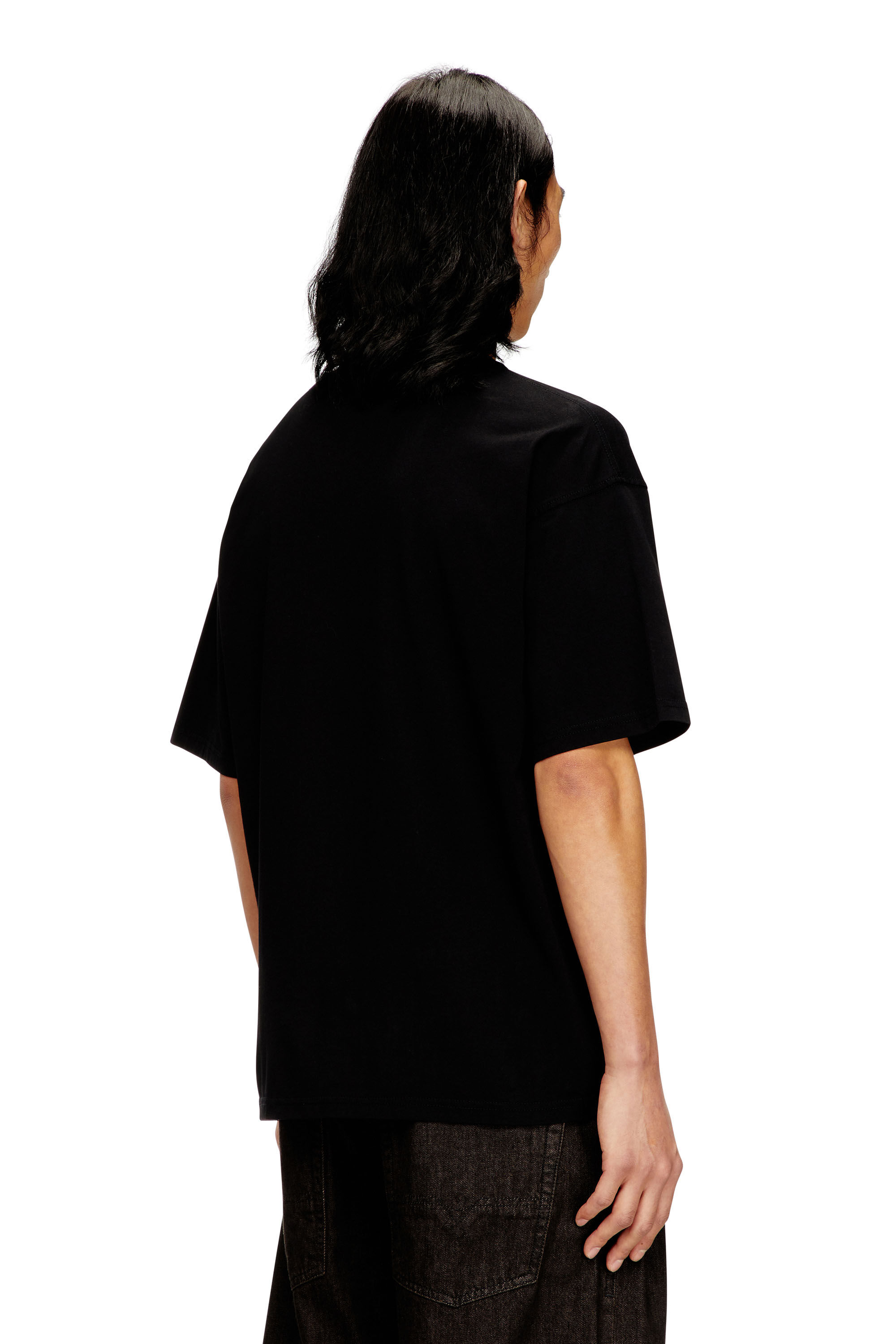 Diesel - T-BOXT-BLEACH, T-shirt avec logo Oval D effet blanchi Homme in Polychrome - 4