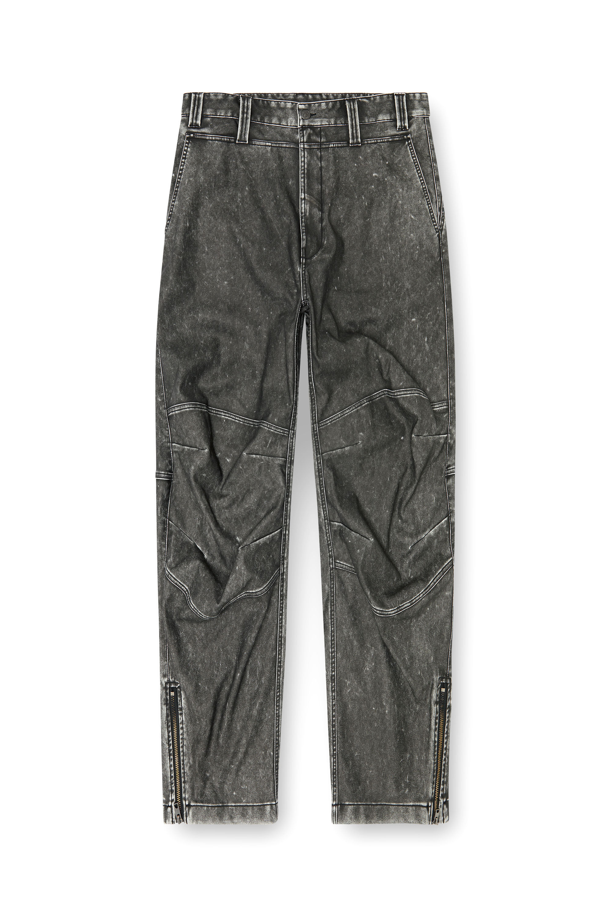 Diesel - P-DELLY-NJCJ, Pantalon en mati&egrave;re contrecoll&eacute;e effet us&eacute; Homme in ToBeDefined - 2