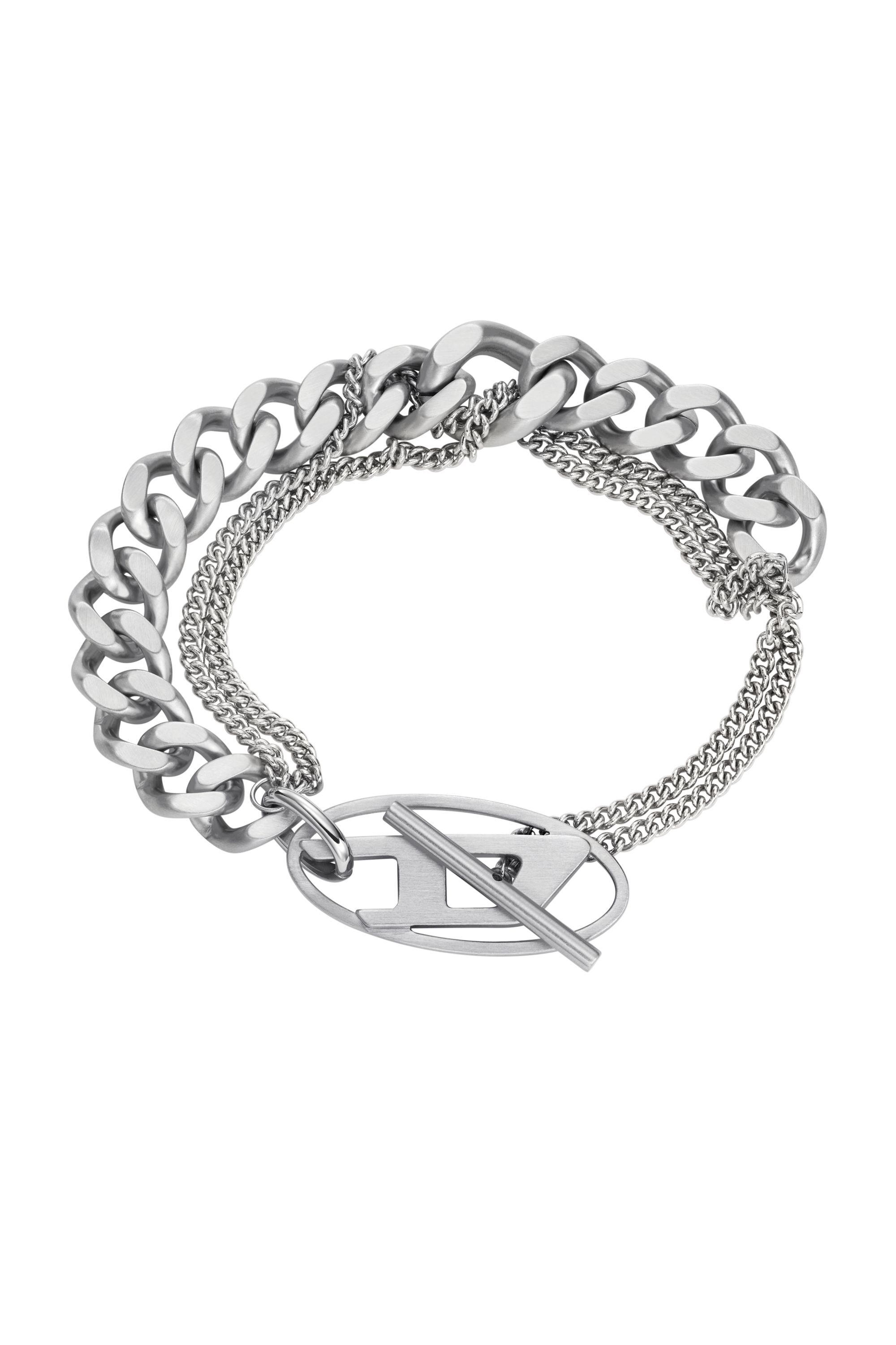 Diesel - DX1550040 JEWEL, Bracelet chaîne en acier inoxydable Mixte in Gris argenté - 1