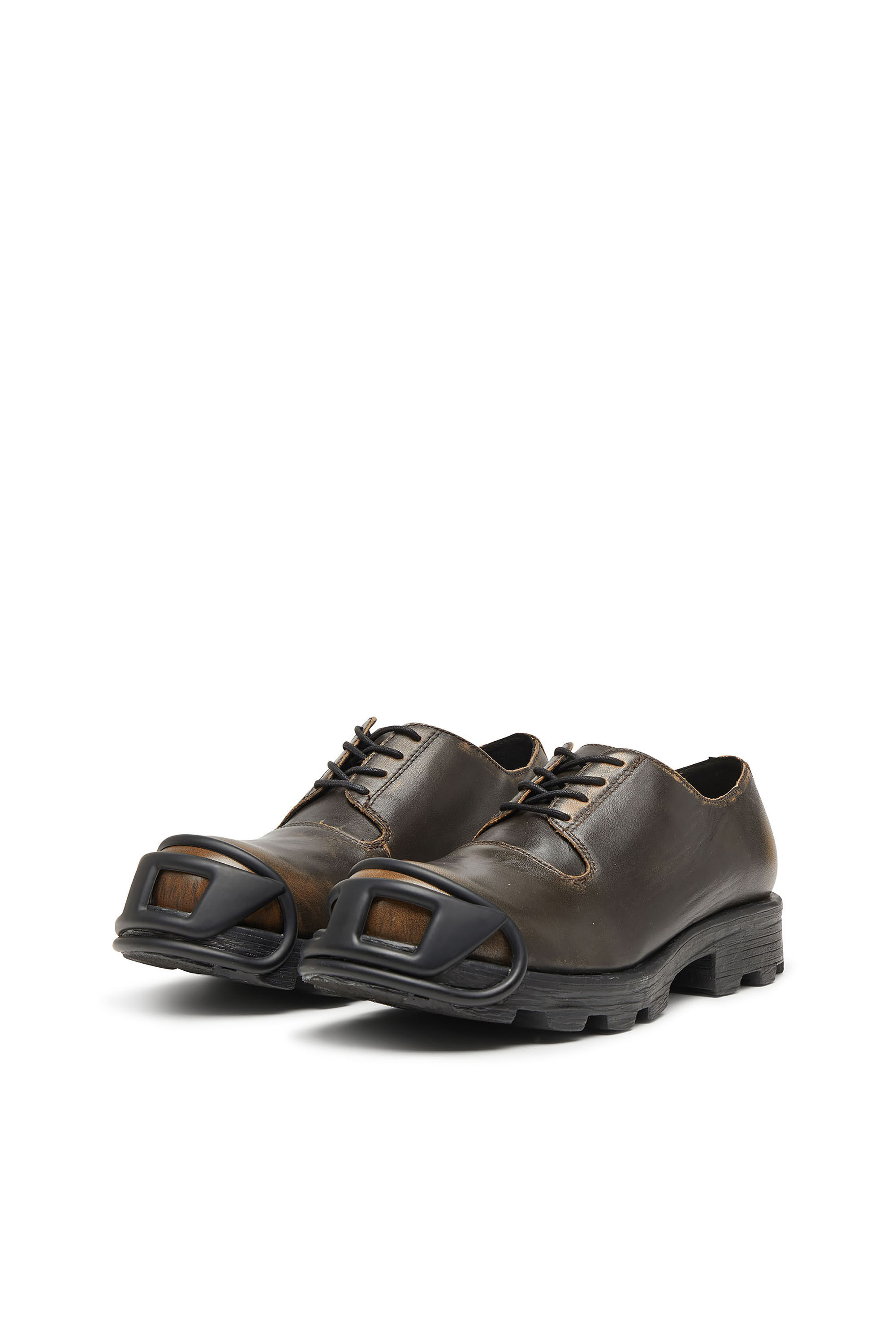 Diesel - D-HAMMER SO D, Herren D-Hammer-Derbyschuhe aus geb&uuml;rstetem Leder in Braun - 8