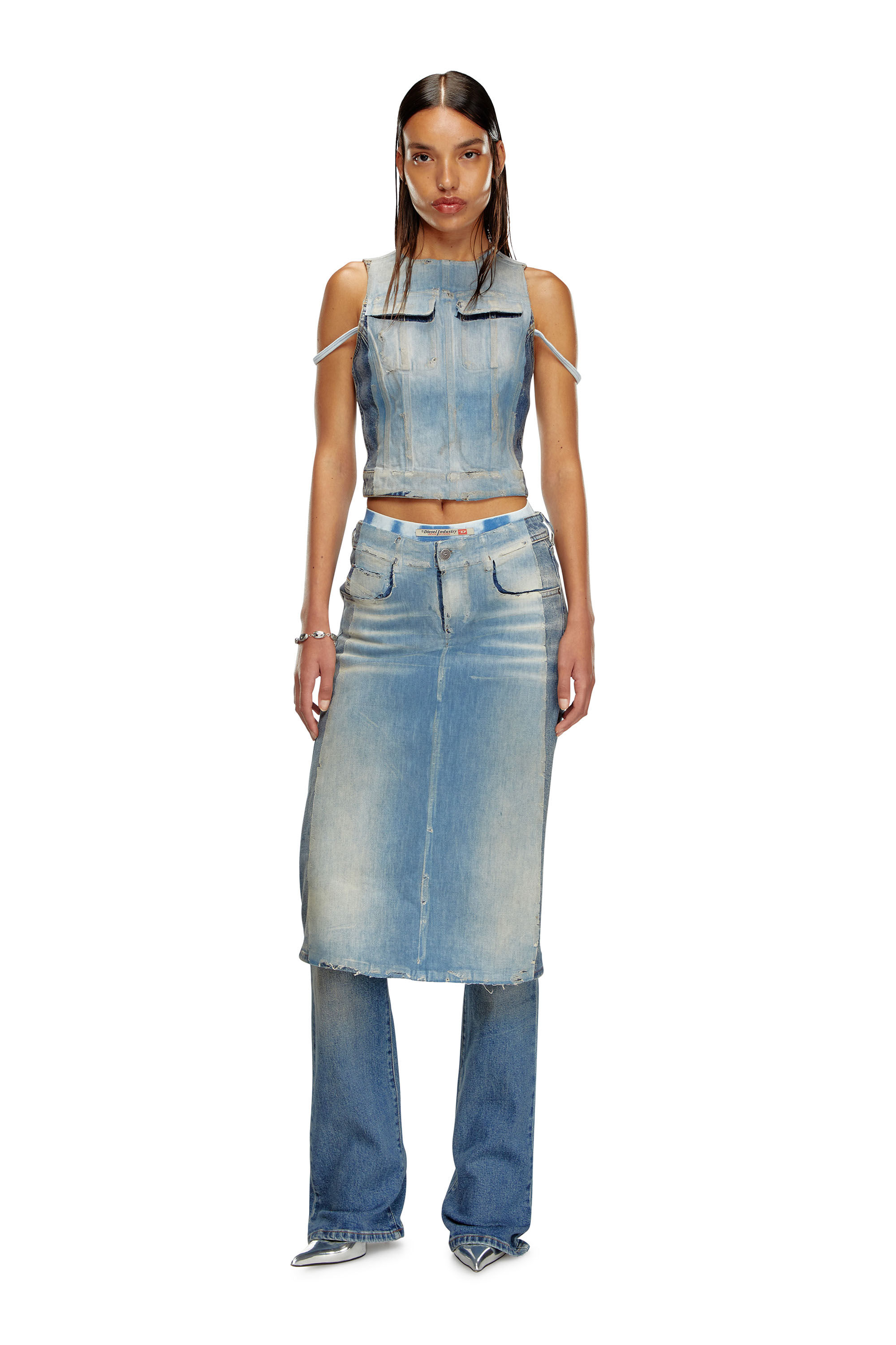 Diesel - Donna Bootcut and Flare Jeans D-Sel 007X8, Blu medio - Image 1