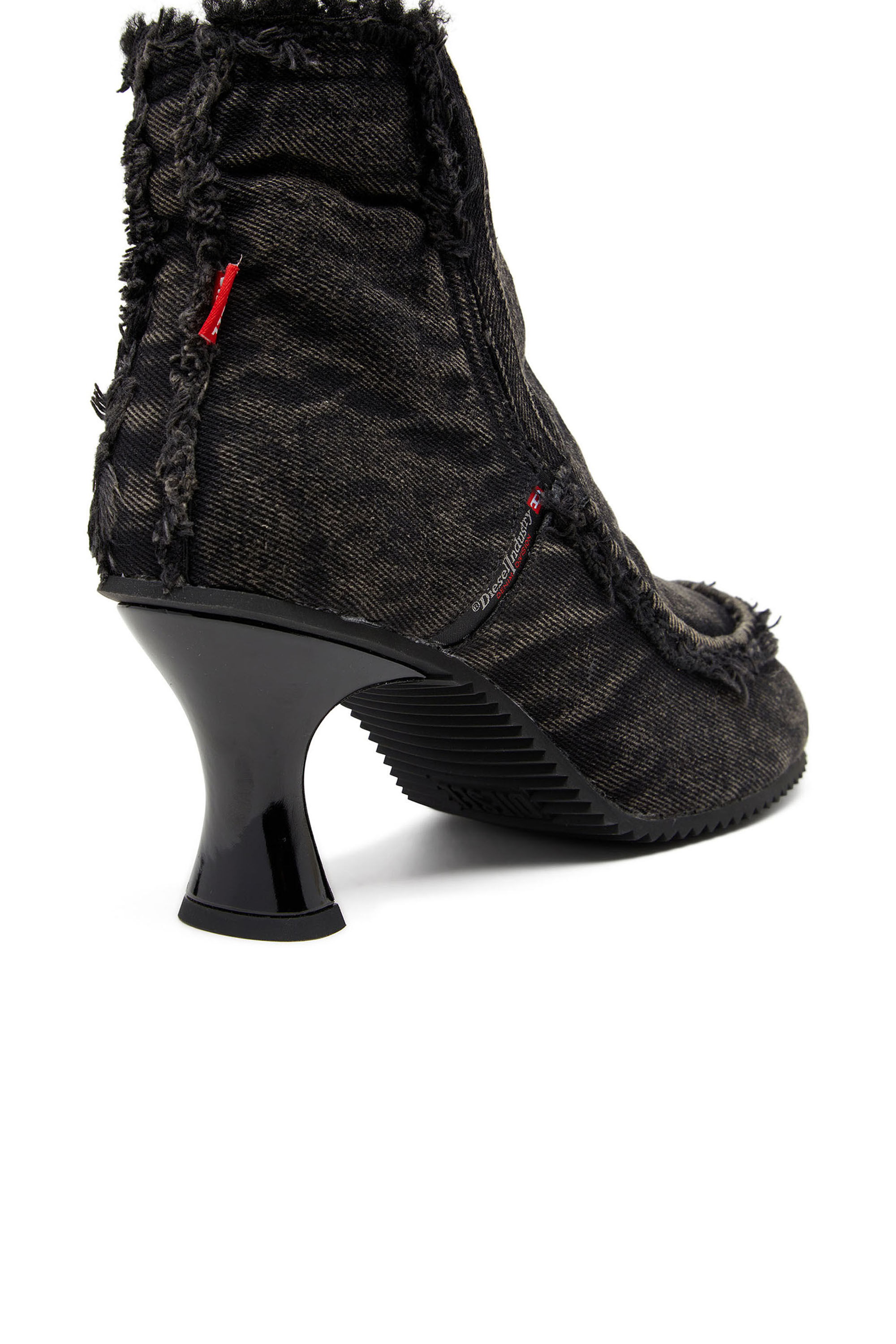 Diesel - D-WOODSTOCK HEEL AB, D-Woodstock - Bottes en denim à talon Femme in Noir - 5