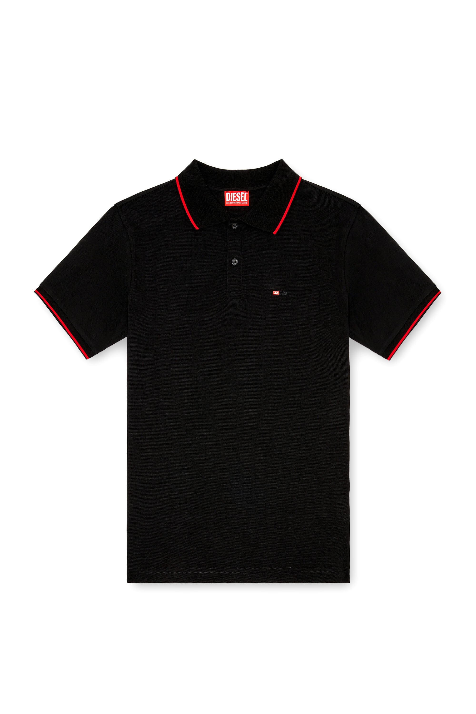 Diesel - T-FERRY-MICRODIV, Polo con micro ricamo Diesel Uomo in Nero - 2