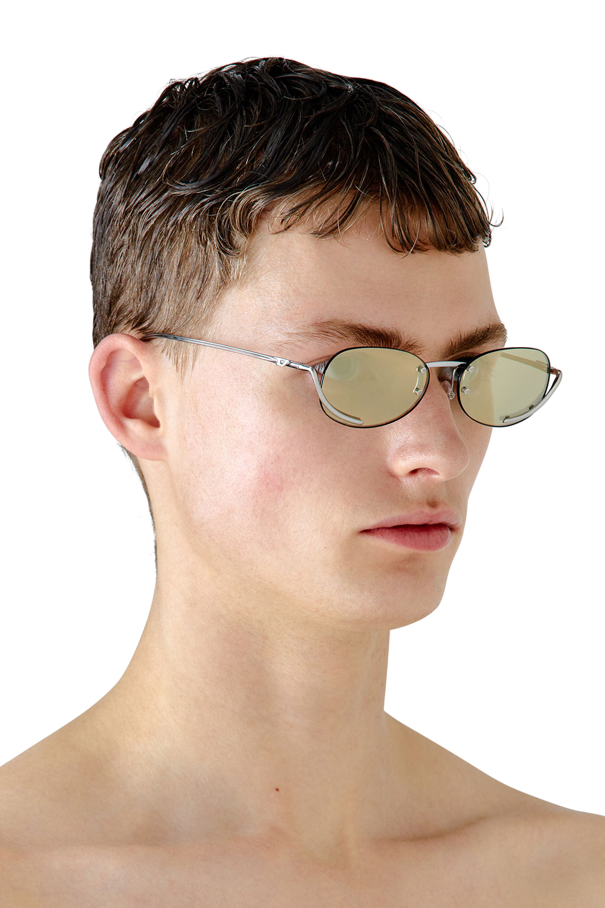 Diesel - 0DL1004, Unisex Ovaler Modell Brille in Gelb - 4
