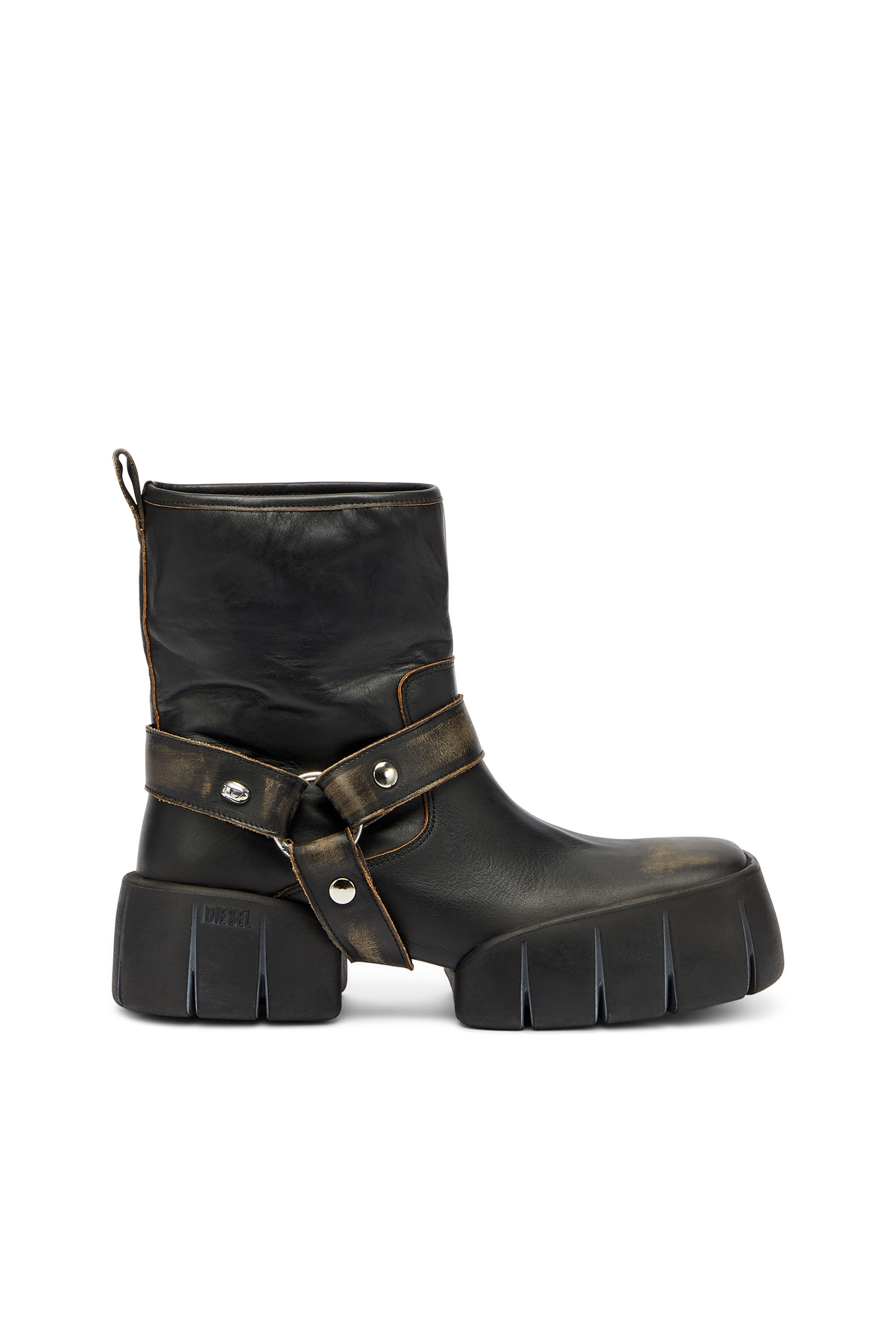 Diesel - D-TEX TU, Herren D-Tex - Biker-Boots aus distressed Leder in null - 1