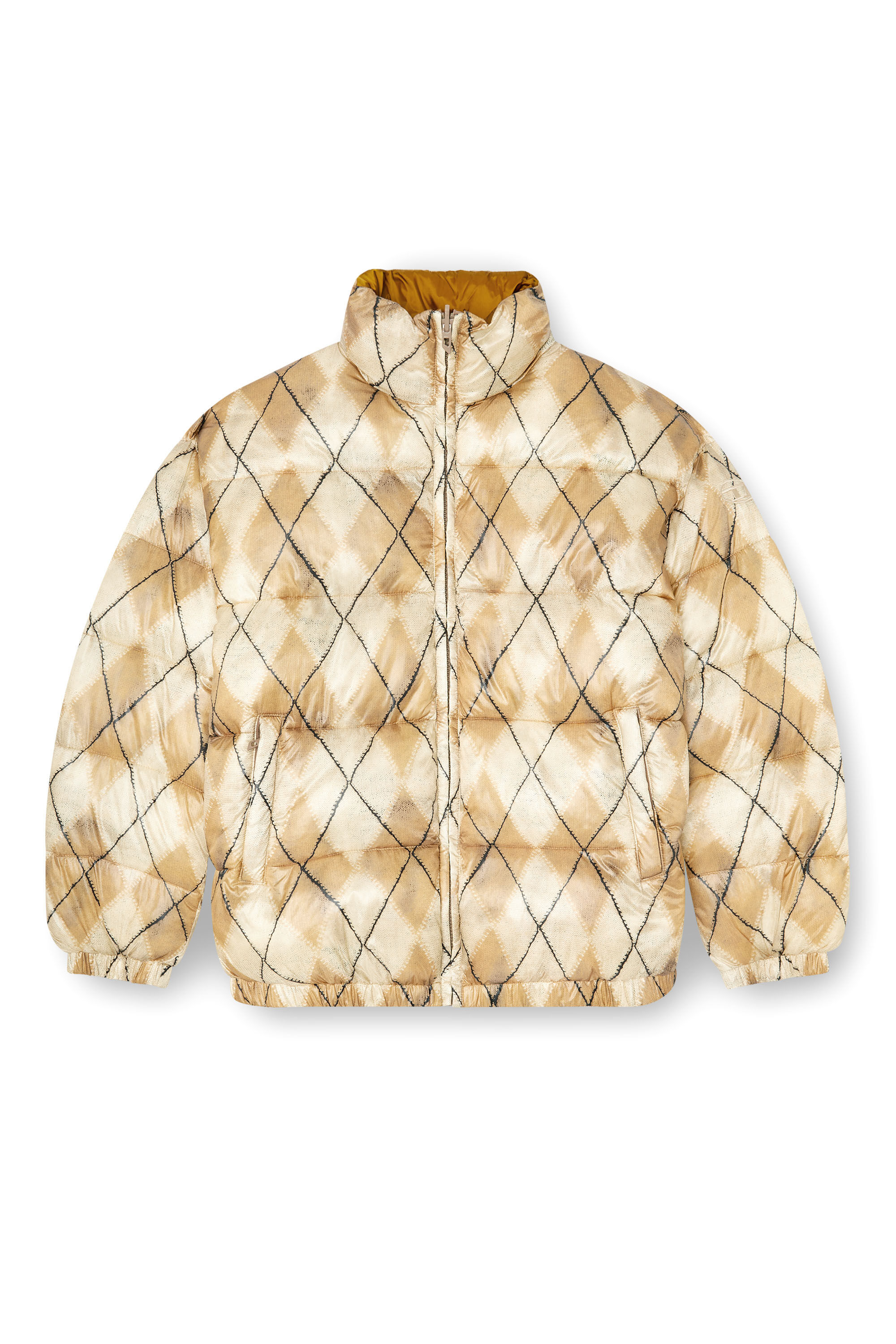 Diesel - W-BOURB-DLCK, Giacca puffer reversibile con stampa argyle Uomo in ToBeDefined - 2