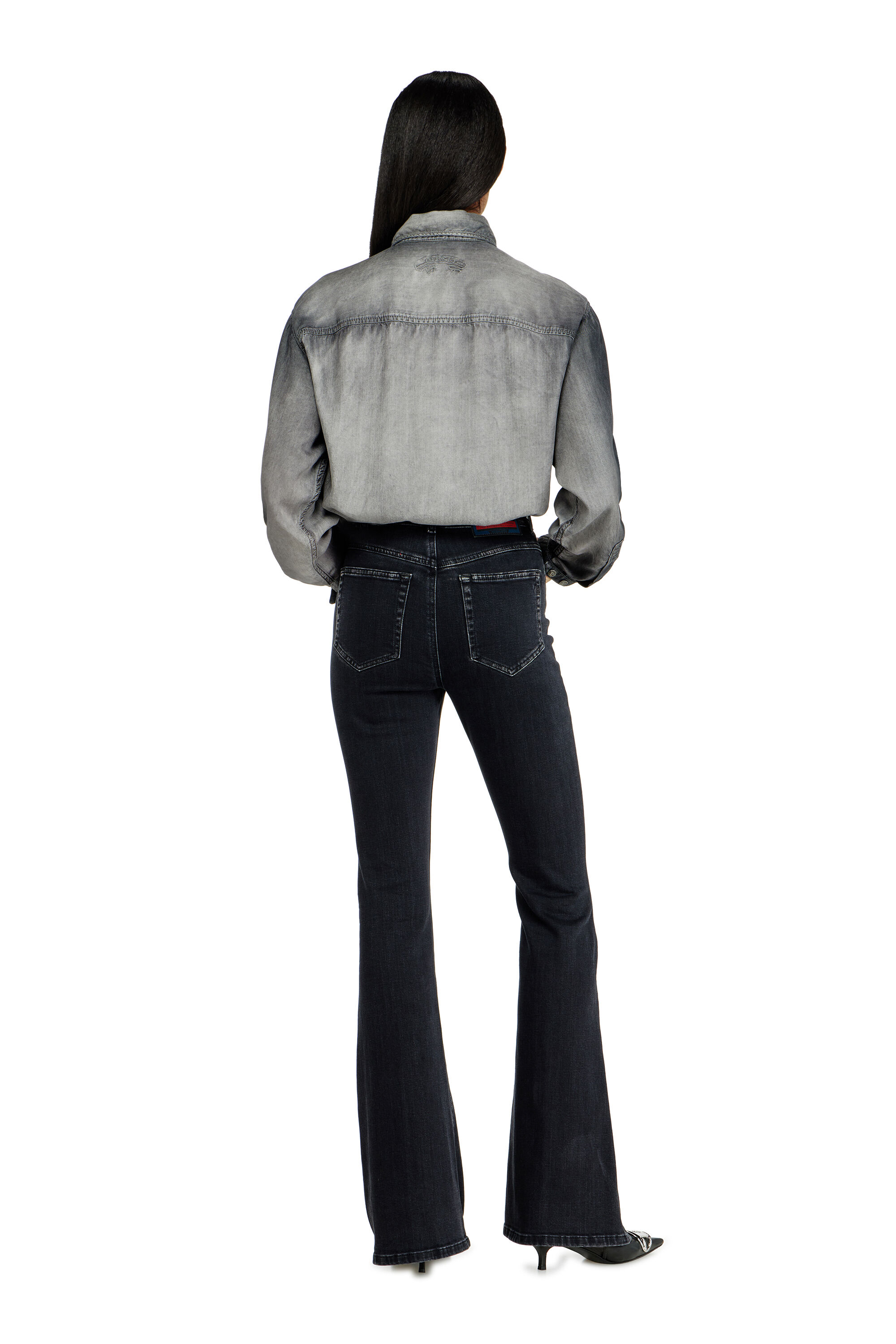 Diesel - Bootcut Jeans 1973 D-Partt 09P75 Donna, Nero/Grigio scuro - Image 3