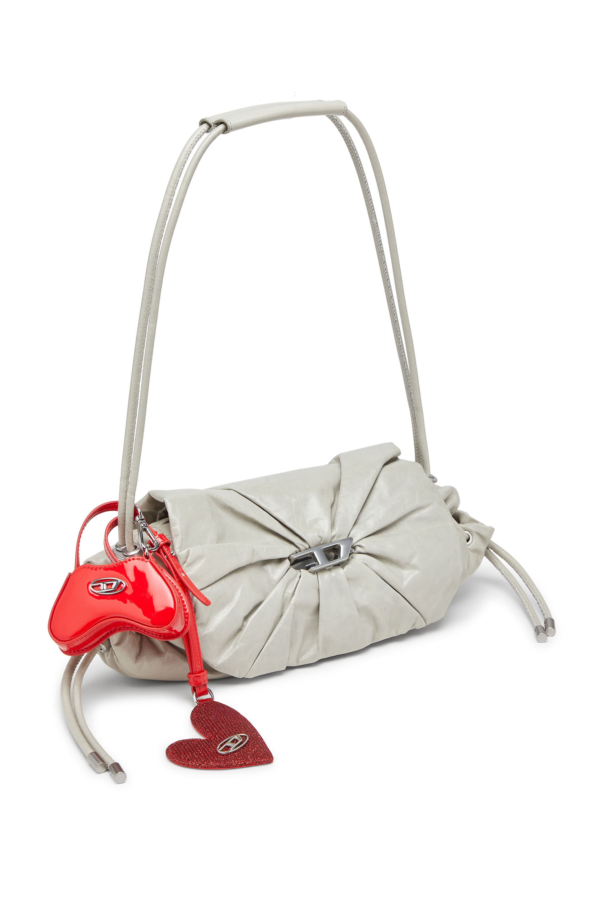 Diesel - PLAY MIRROR, Ciondolo a cuore con logo in metallo Donna in Rosso - 4