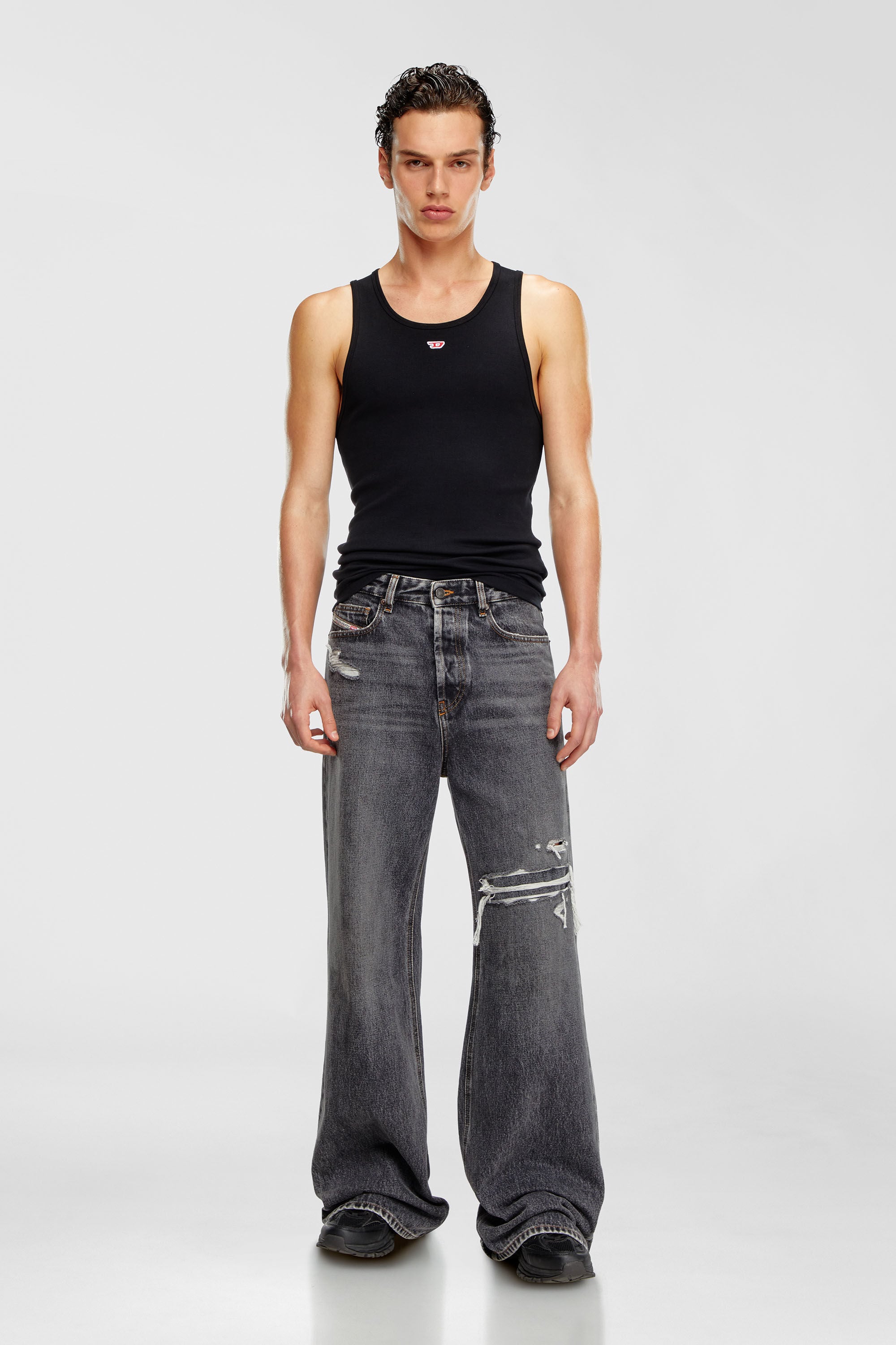 Diesel - Relaxed Jeans 1996 D-Sire 007F6 Unisex, Nero/Grigio scuro - Image 7
