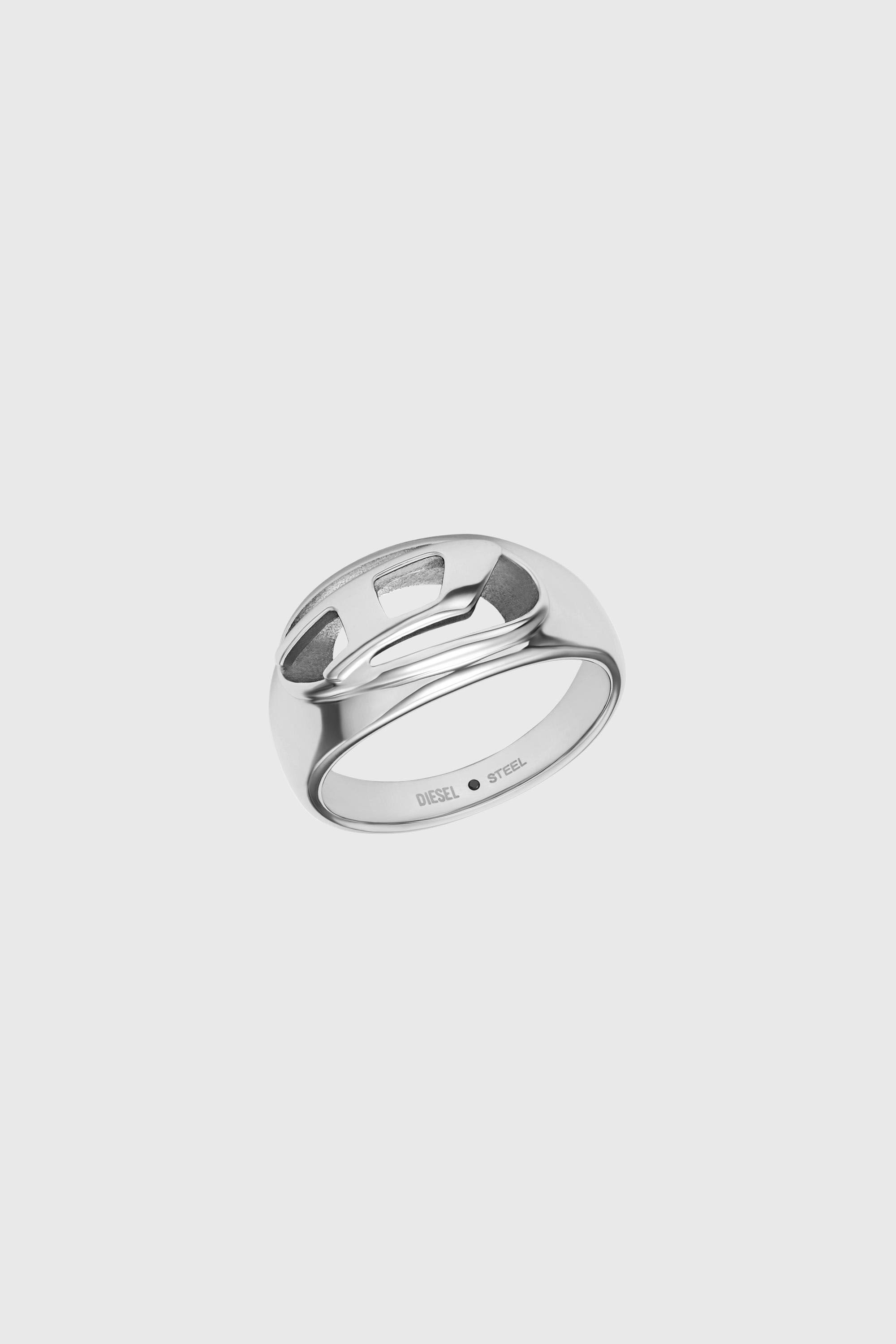 Diesel - DX1715040, Anello a fascia in acciaio inox Unisex in Argento - 1