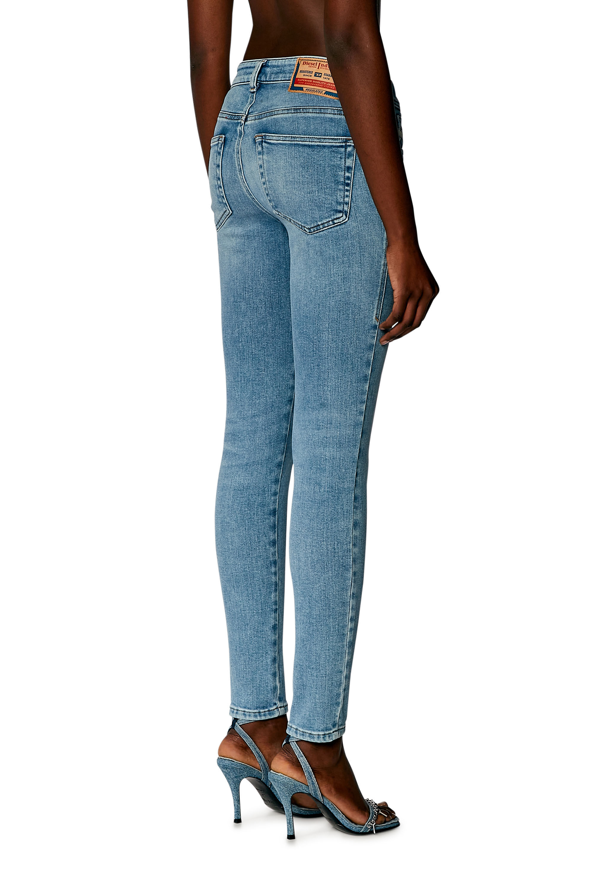 Diesel - Super skinny Jeans 2017 Slandy 09H85, Bleu Clair - Image 4