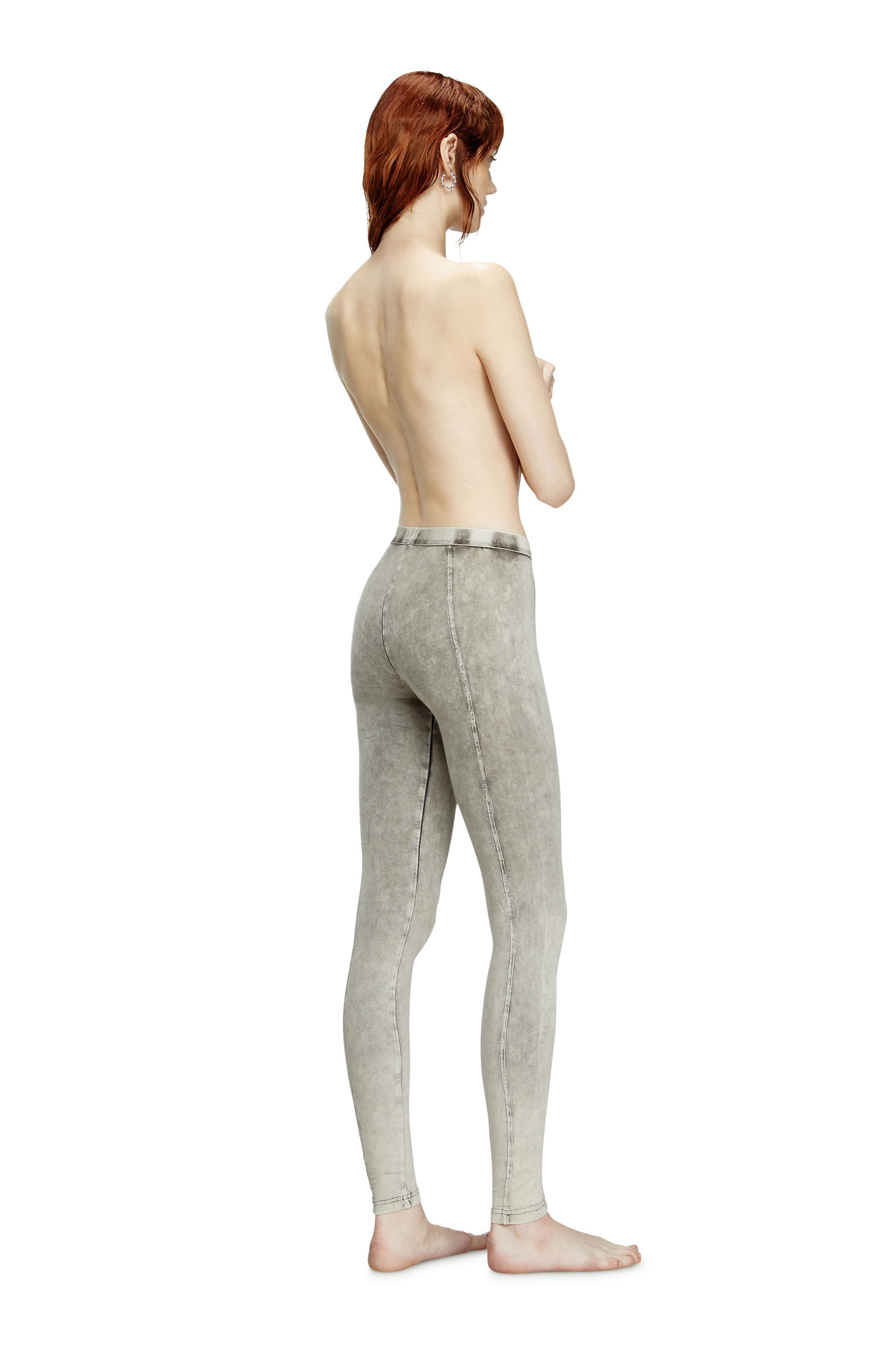 Diesel - ATHENA-DNM, Jeggings in jersey effetto denim Donna in Grigio - 3