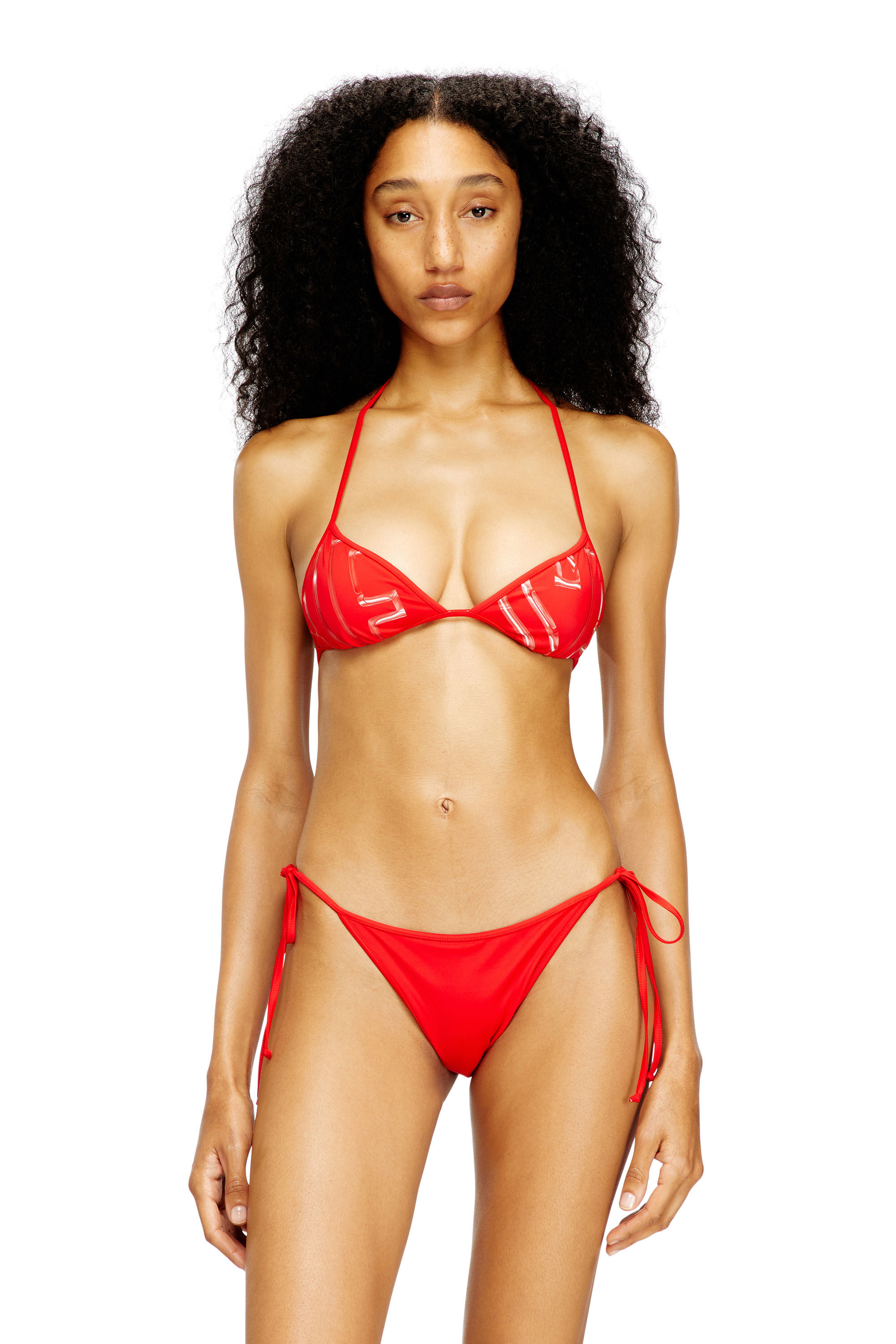 Diesel - KATE-D-CORE, Top bikini con stampa grafica Donna in Rosso - 1