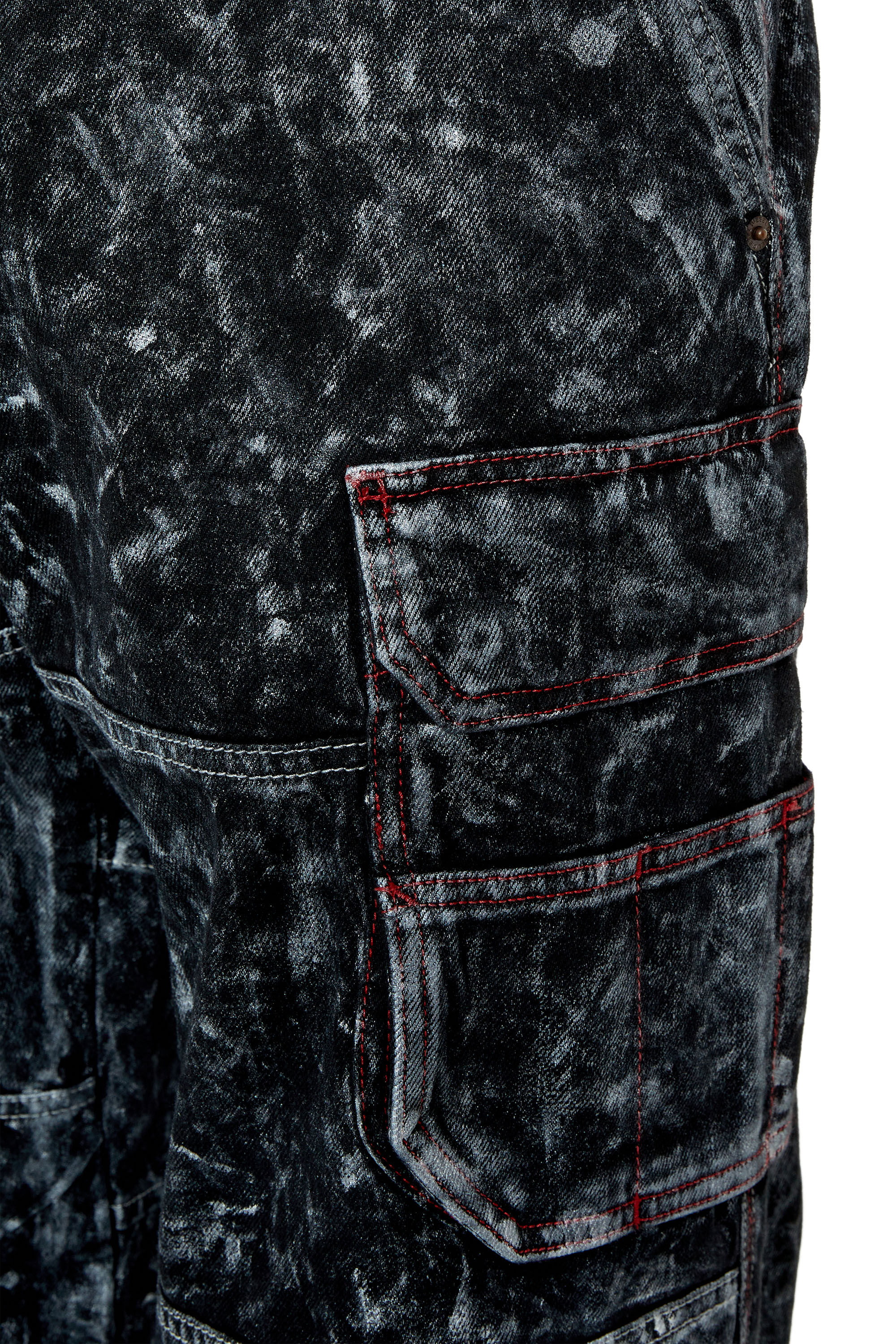 Diesel - D-Fish 0EMAC Straight Jeans, Nero/Grigio scuro - Image 5