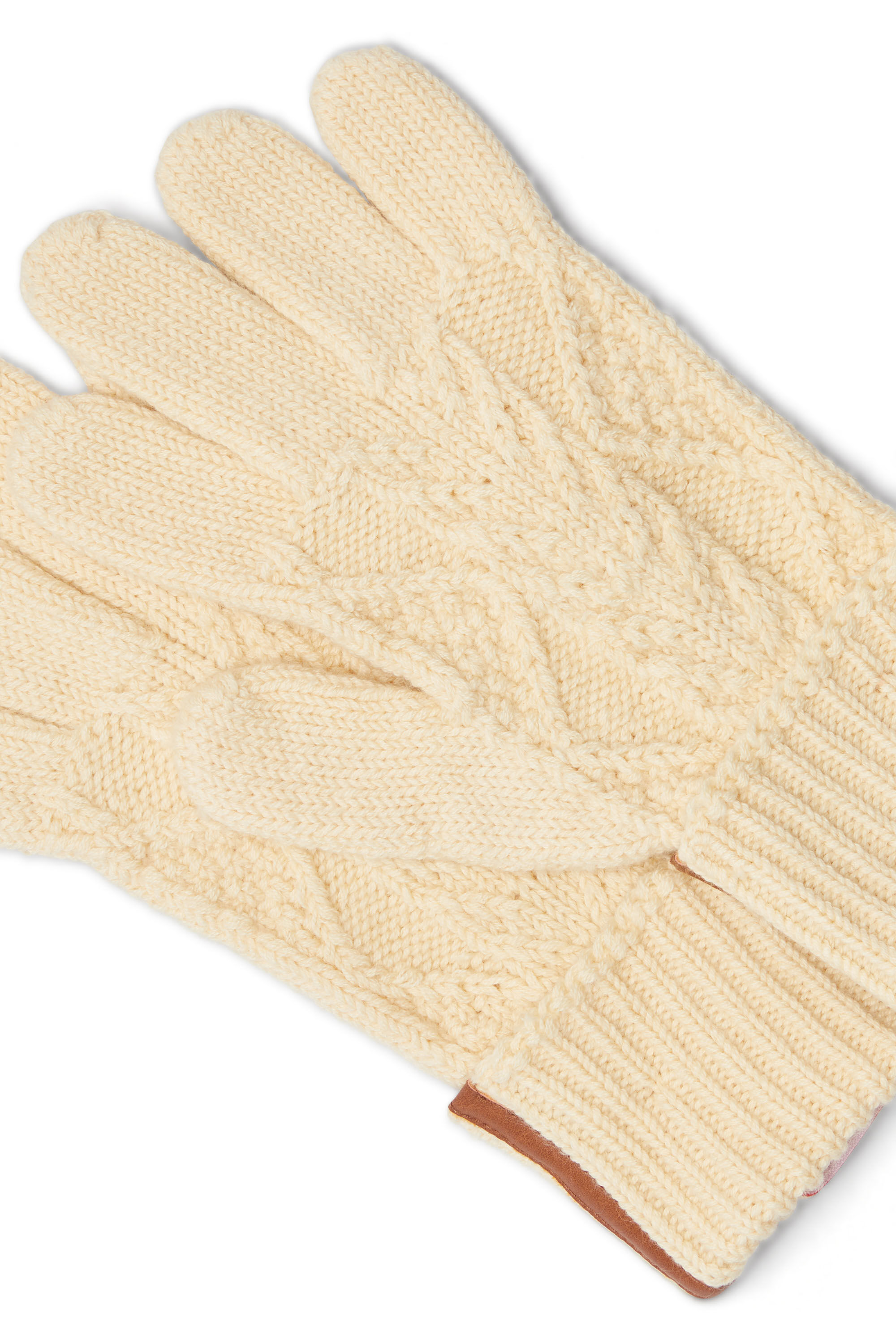 Diesel - K-INOTTO, Unisex Strickhandschuhe aus Wolle und Baumwolle in Beige - 2
