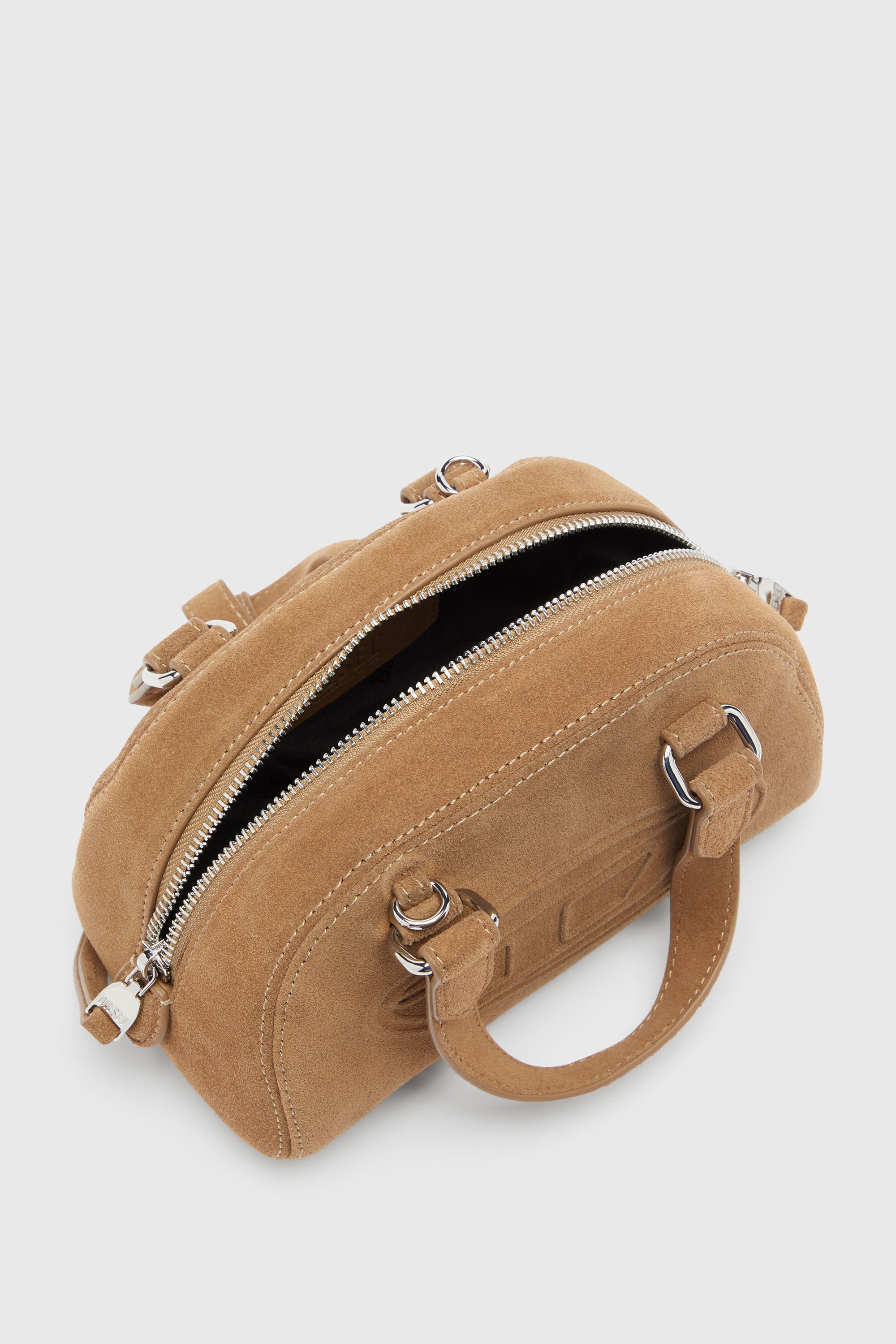 Diesel - 1DR DOME CROSSBODY, 1DR Dome-Petit sac bowling en daim Mixte in Beige - 4