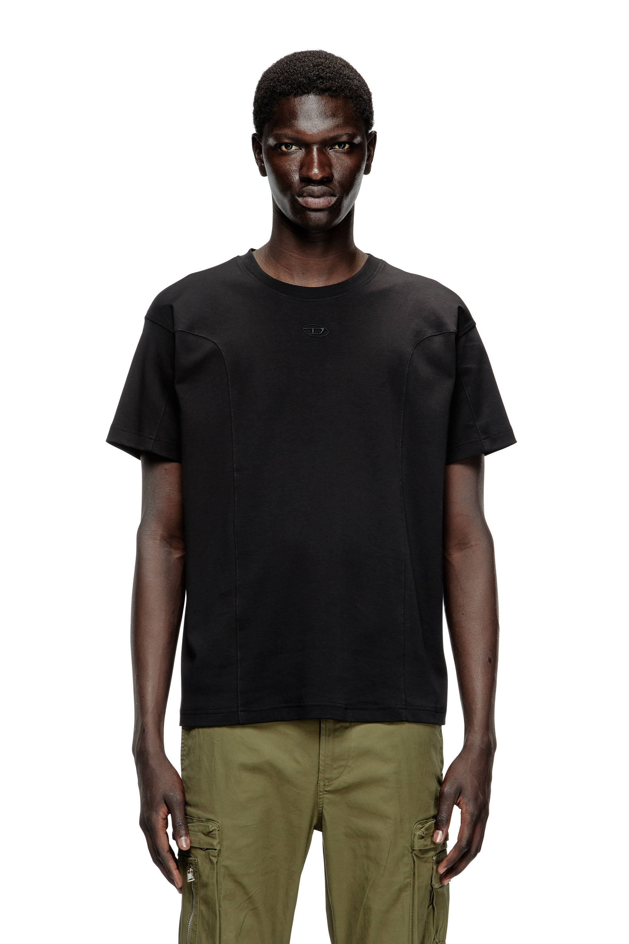 Diesel - T-NORM-INT, Herren Kurzarm-T-Shirt mit Einsätzen in null - 3