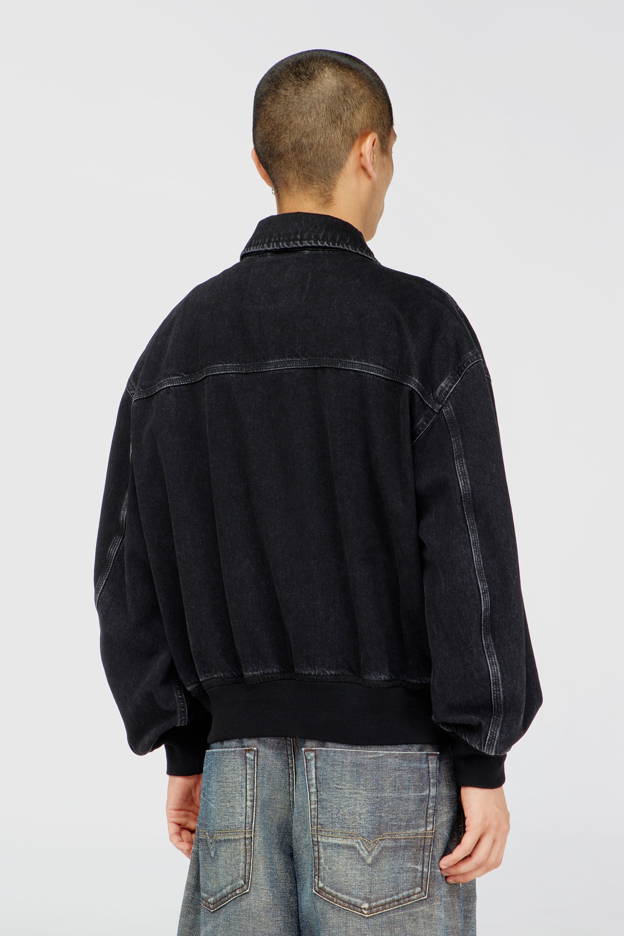 Diesel - D-KURZ, Veste en denim Mixte in Noir - 4