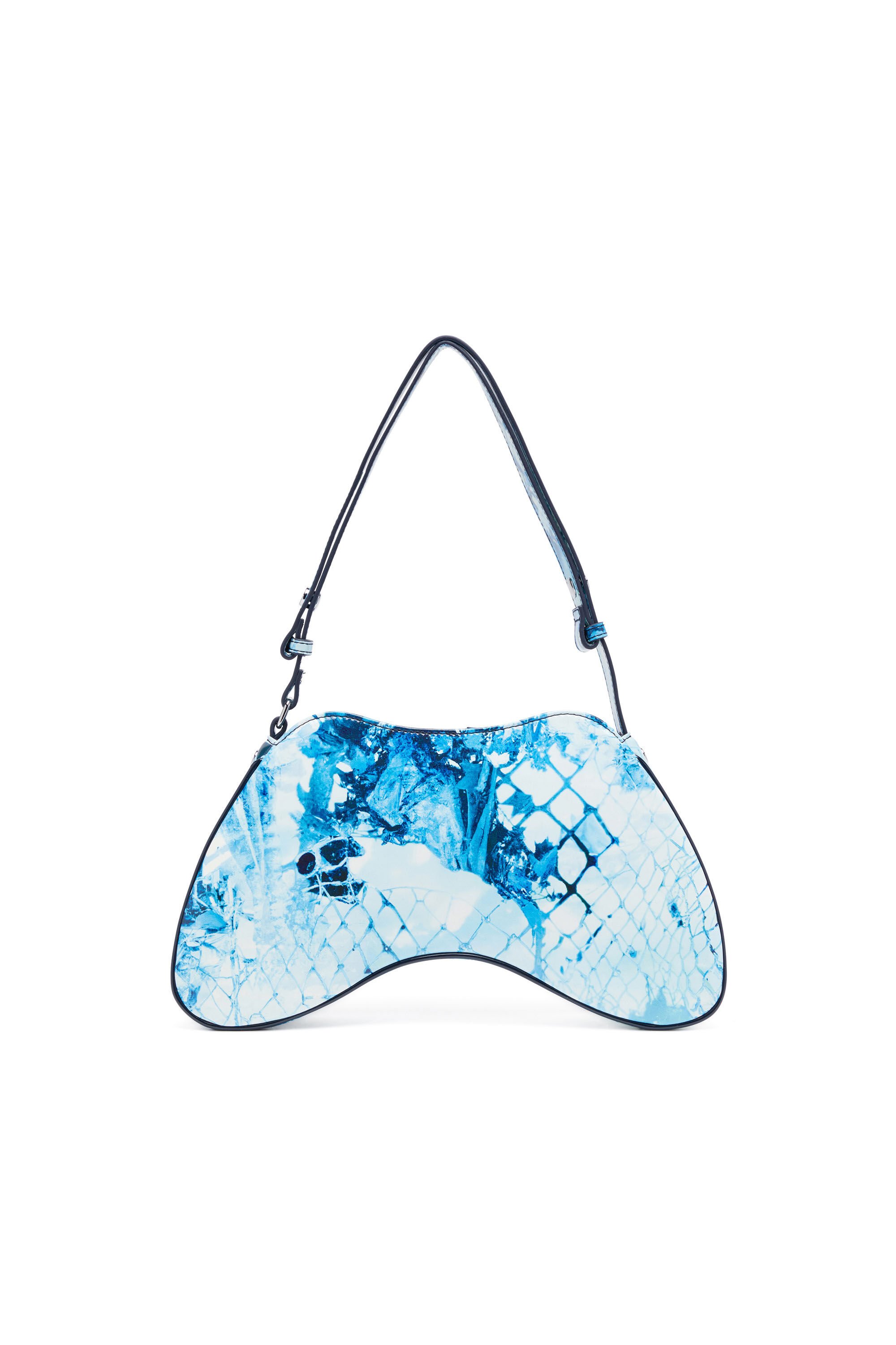 Diesel - PLAY SHOULDER, Donna Play-Borsa in PU stampato lucido in Blu - Image 3