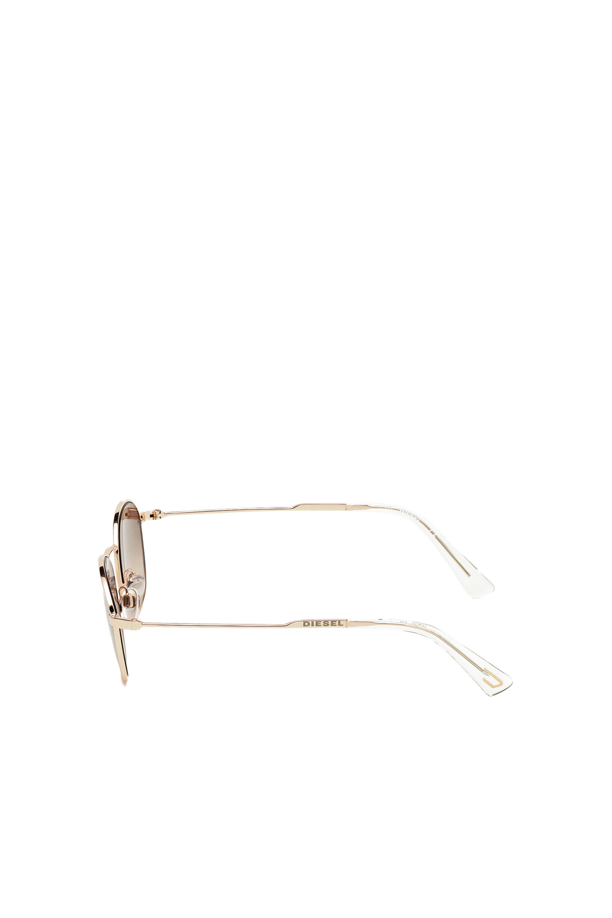 Diesel - DL0307, Unisex Unisex-Sonnenbrille mit abgerundeter Silhouette in Gesichtspuder - 4